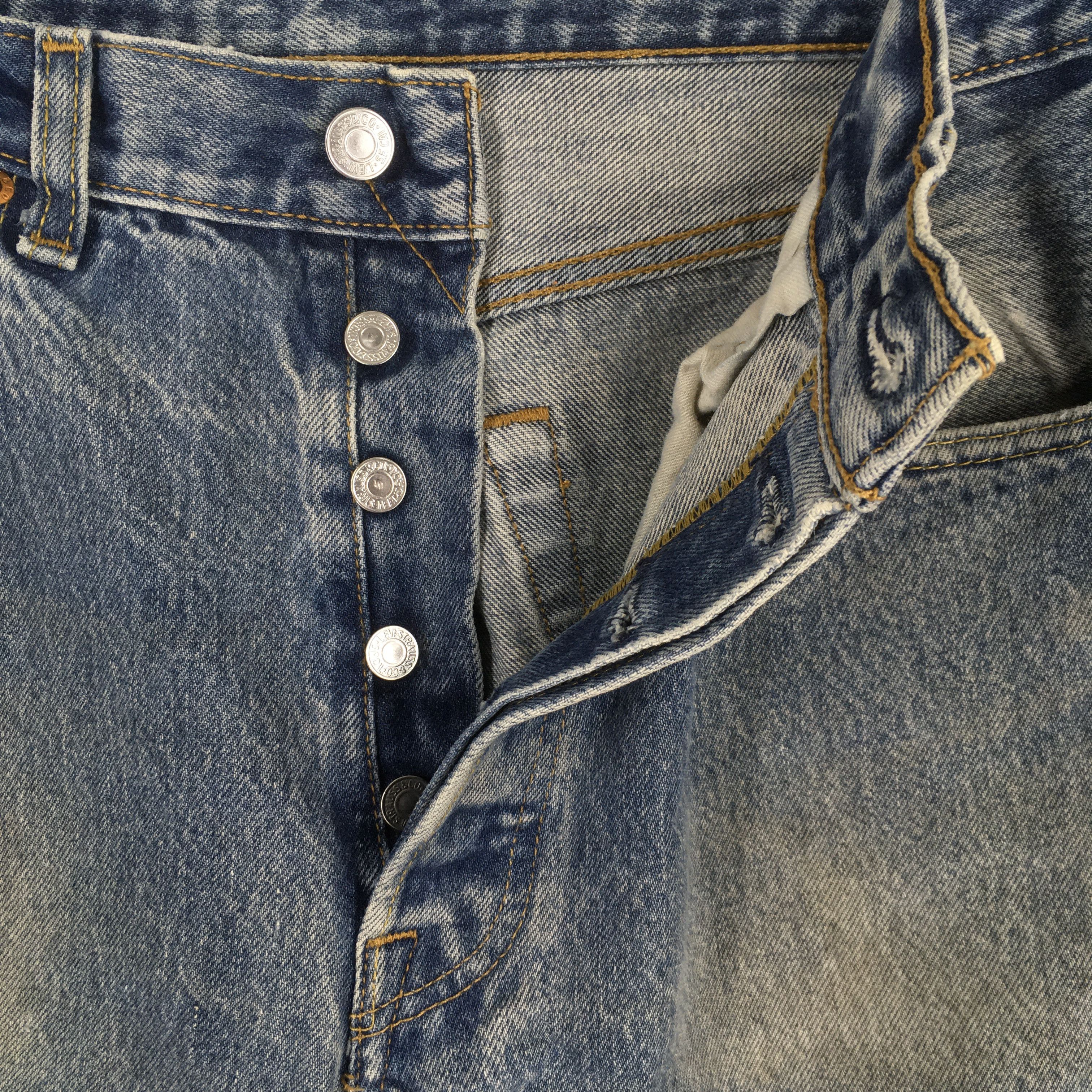 Levi's Size 31x32 Vintage 90s Levi's 501 Faded Dirty Jeans S652 Size US 31 - 6 Thumbnail
