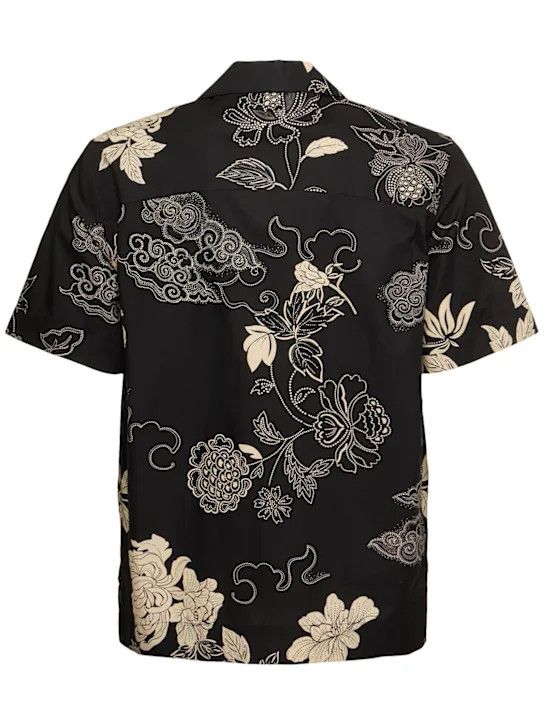 Moncler o1lsvrm0425 Floral Print Cotton Shirt in Black Size US M / EU 48-50 / 2 - 2 Thumbnail