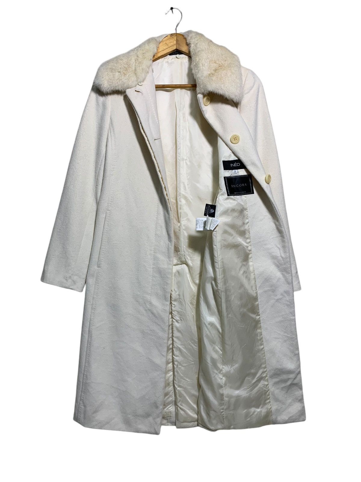 Yohji Yamamoto 🔥INED ANGORA RABBIT FUR TRENCH COATS Size M / US 6-8 / IT 42-44 - 1 Thumbnail