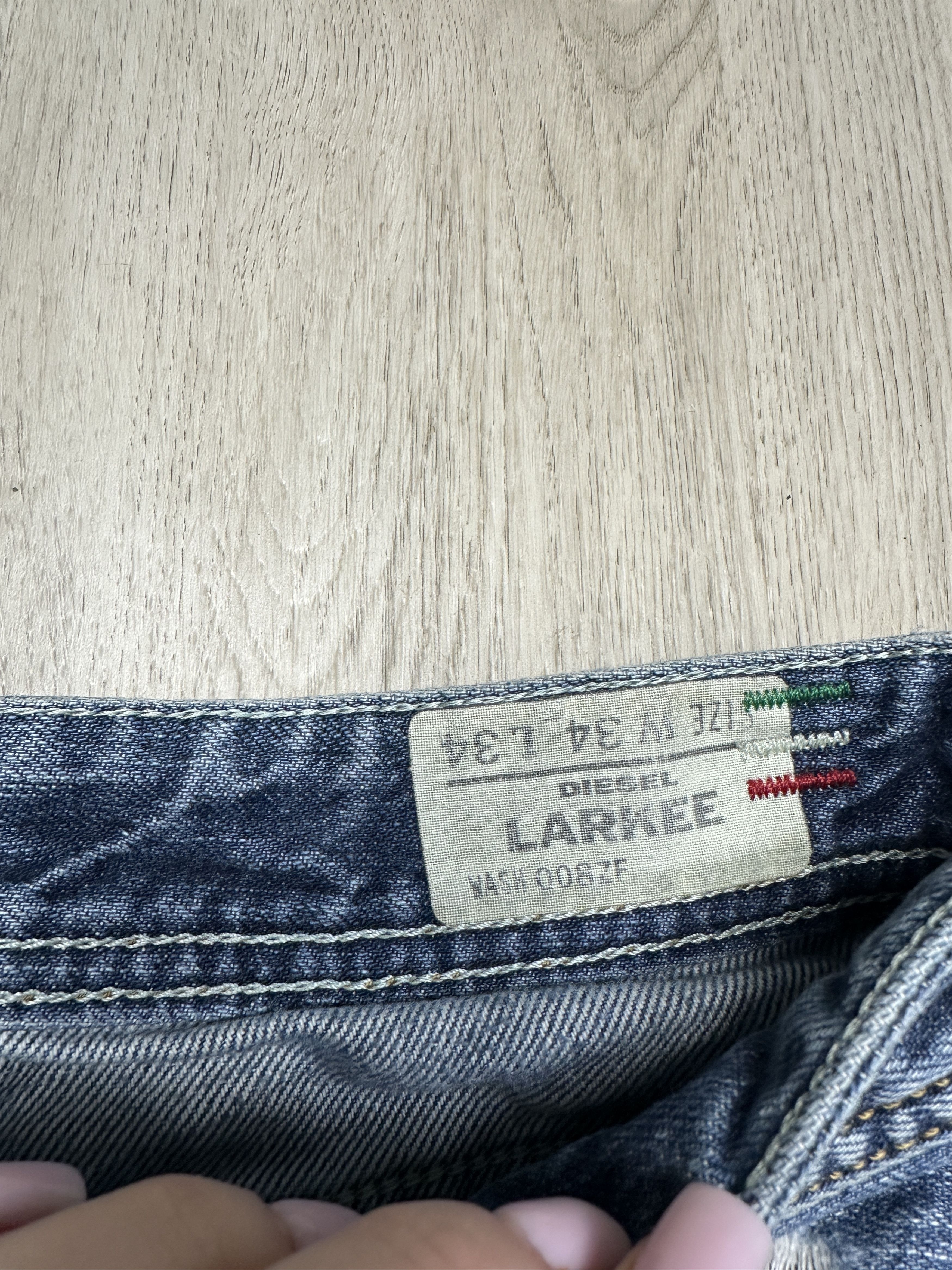 Diesel Diesel Larkee Mens Distressed Denim Pants Jeans Size US 34 / EU 50 - 4 Thumbnail