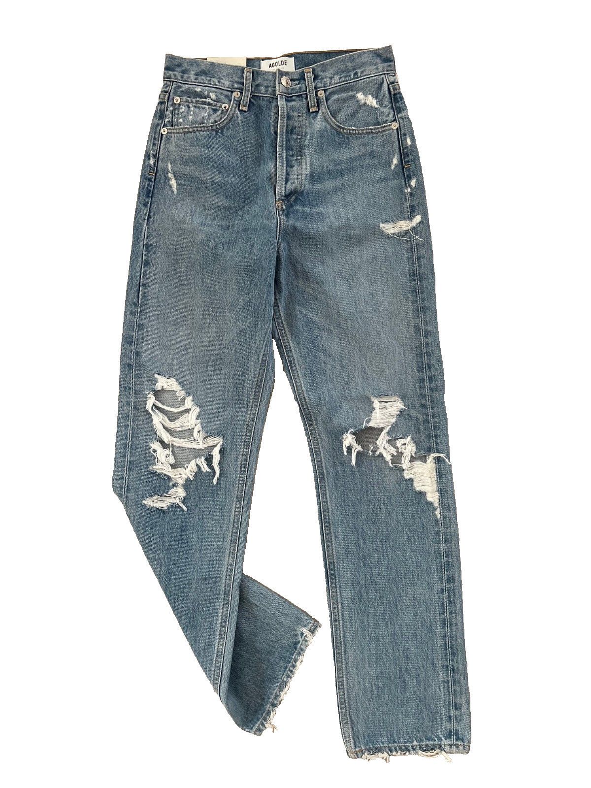 Agolde AGOLDE '90s Distressed Loose Fit Denim Jeans Fall Out ( 23 ) Size 23" - 4 Thumbnail