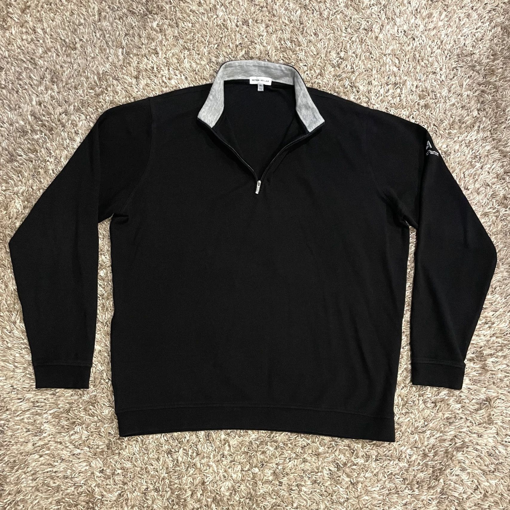 Peter Millar Peter Millar Pullover Mens XL Quarter Zip Sweater AssuredPartners Cotton Blend Size US XL / EU 56 / 4 - 4 Thumbnail
