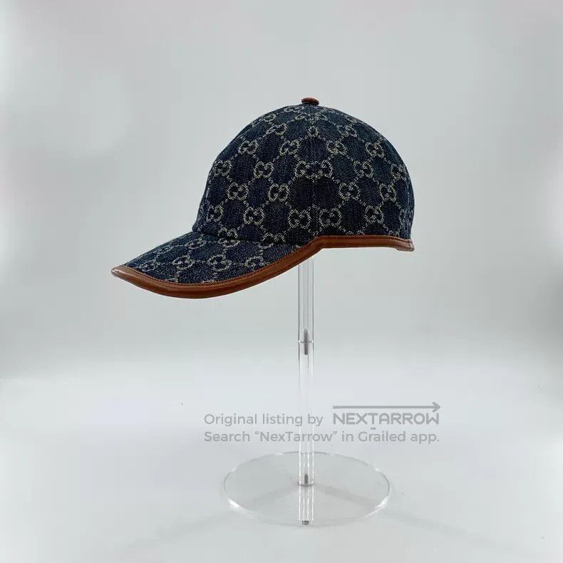 Gucci Gucci Dark blue logo jacquad full-print cotton cap Size ONE SIZE - 2 Thumbnail
