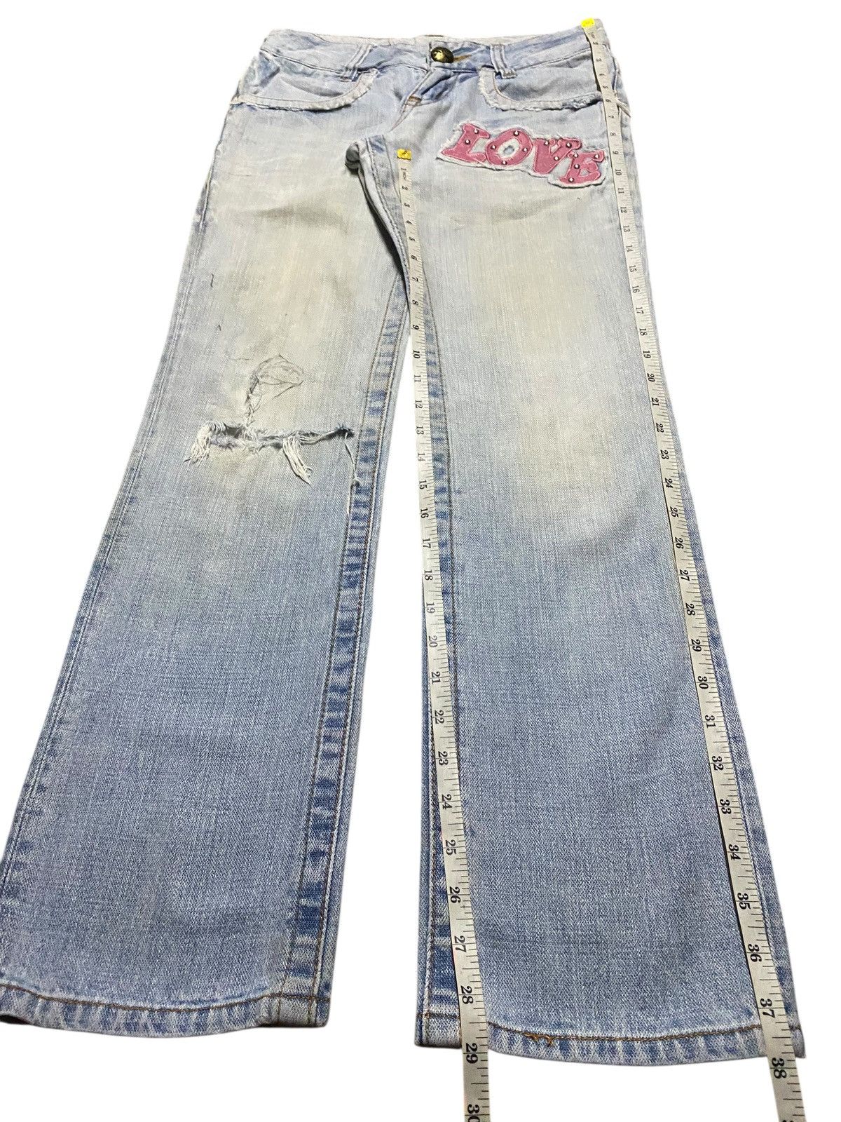 Vintage Love Latte Light Wash Embroidered Cross Slim Jeans