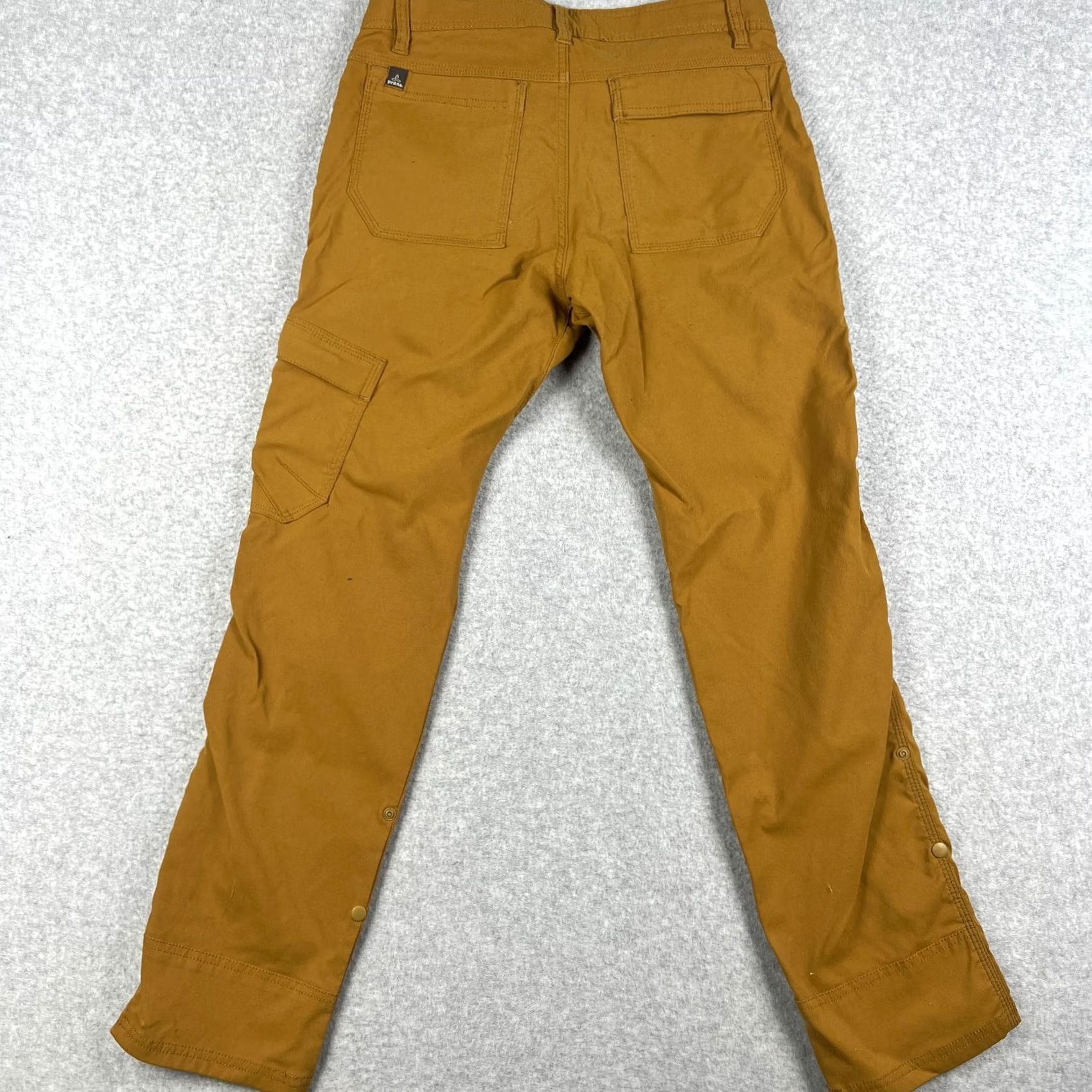 Prana Prana Stretch Zion II Straight Pants Mens Beige 30x30 Hiking Belt Roll Snap Up Size US 40 / EU 56 - 2 Thumbnail