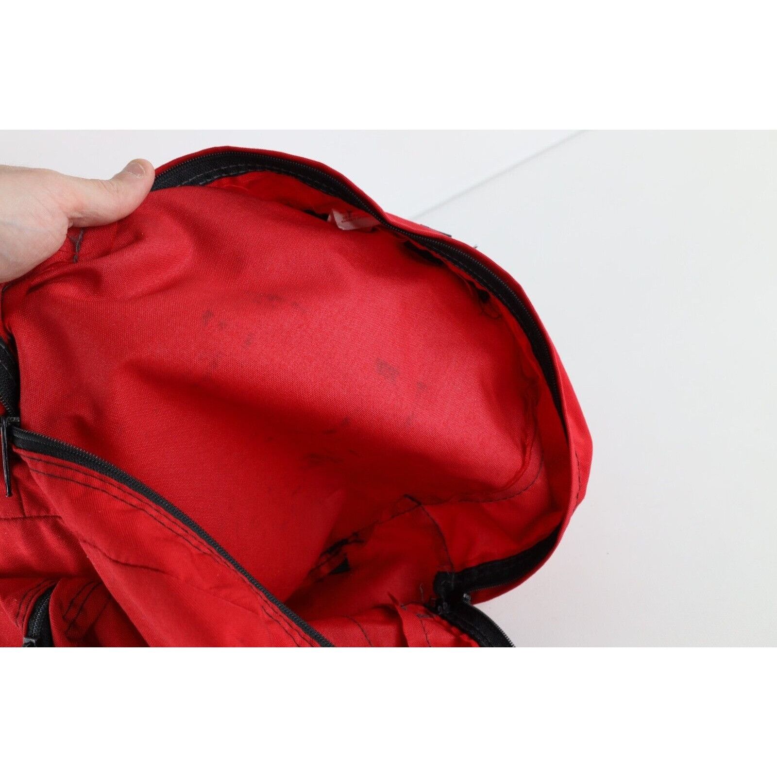 Jansport × Vintage Vintage 90s JanSport Distressed Box Logo Backpack Size ONE SIZE - 10 Thumbnail