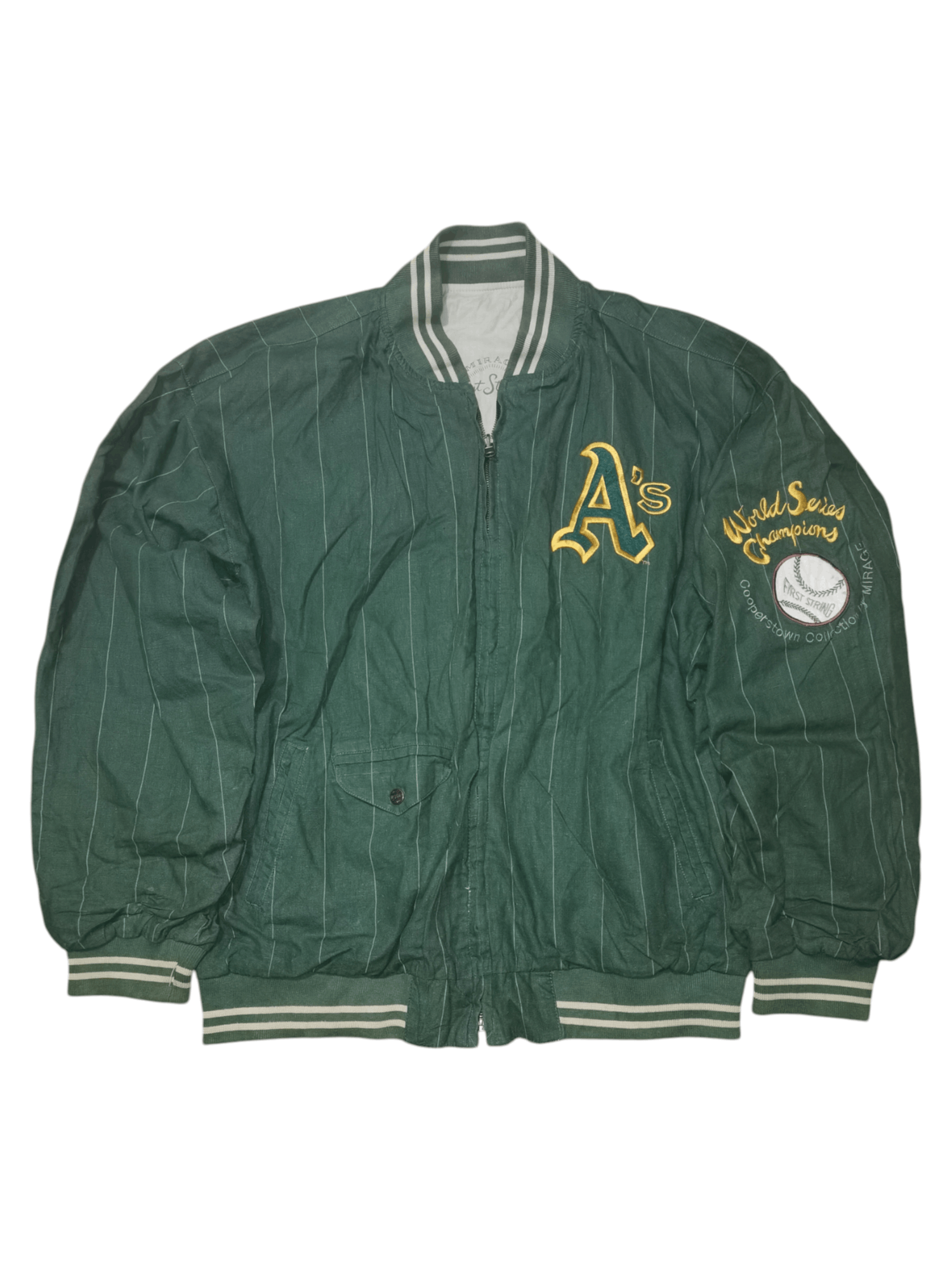 Vintage Oakland athletics world series reversible jacket vintage Size US XL / EU 56 / 4 - 1 Thumbnail