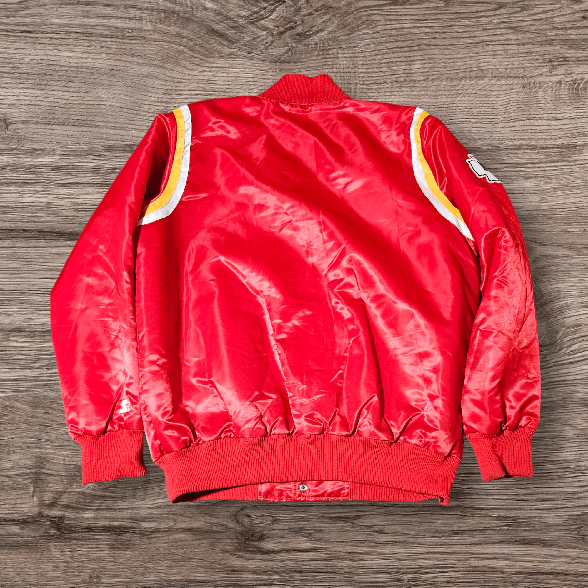 Starter Starter Kansas Chiefs Bomber Jacket Satin XL Snap Size US XL / EU 56 / 4 - 4 Thumbnail