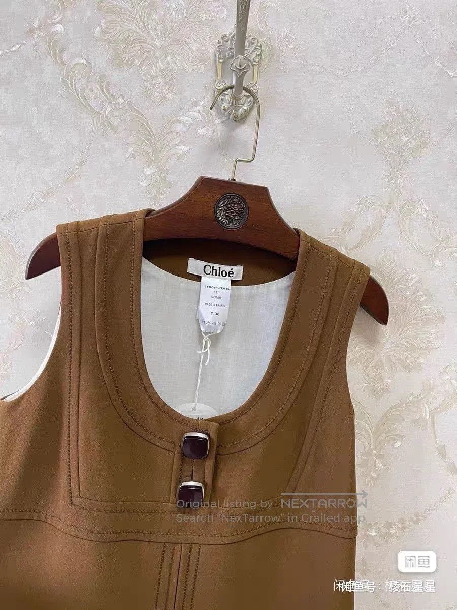 Chloe Chloe New Runway Caramel Sleeveless Pinafore. Size M / US 6-8 / IT 42-44 - 7 Thumbnail
