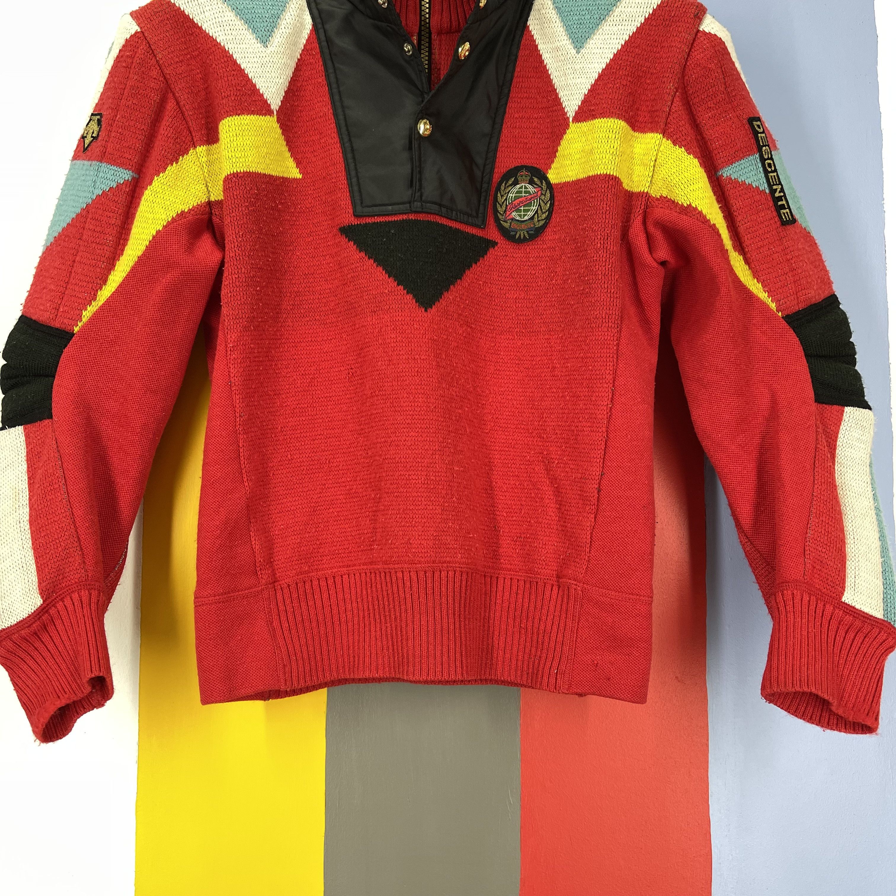 Descente 90s Vintage DESCENTE Acrylic Ski Sweater #1386/AS Size US S / EU 44-46 / 1 - 6 Thumbnail