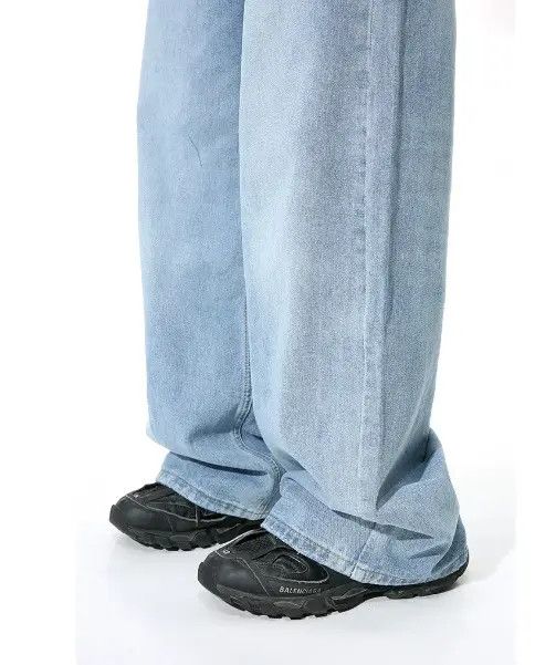 Japanese Brand Mayu Vintage simple straight loose casual washed jeans Size US 34 / EU 50 - 5 Thumbnail