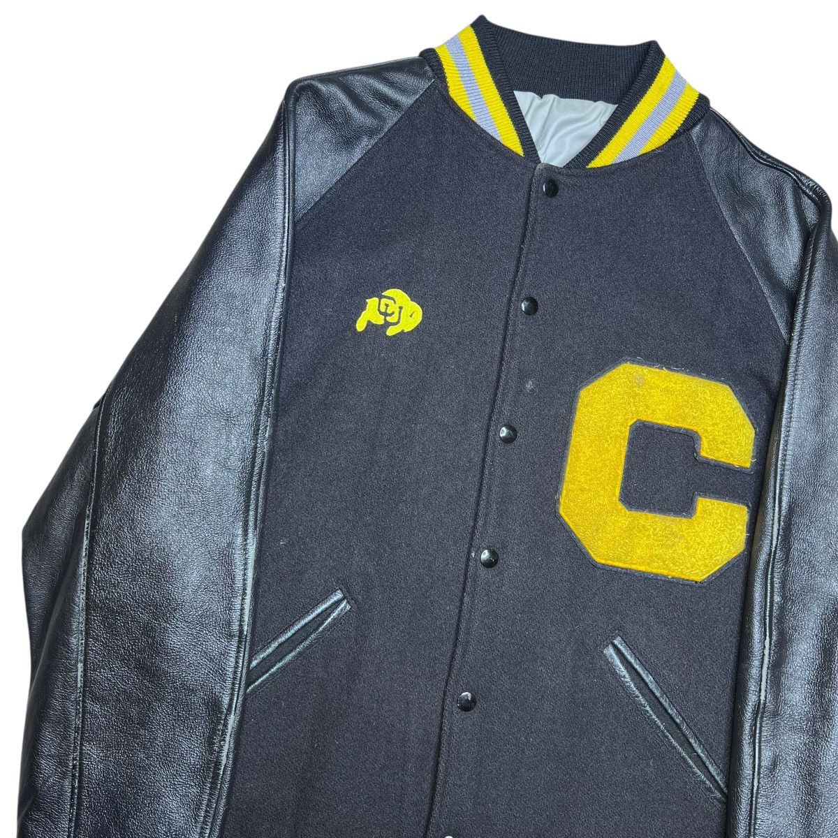 NCAA 1980s NCAA Colorado Buffaloes Wool Leather Varsity Jacket Size US L / EU 52-54 / 3 - 20 Thumbnail