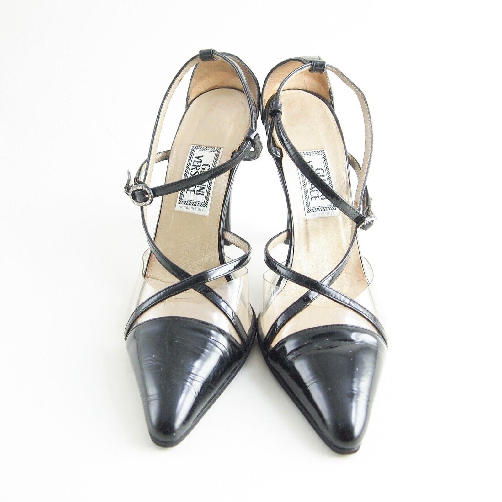 Versace Gianni Versace Strappy Sandals Black Pat Leather US 6.5 36.5 Size US 6.5 / IT 36.5 - 4 Thumbnail