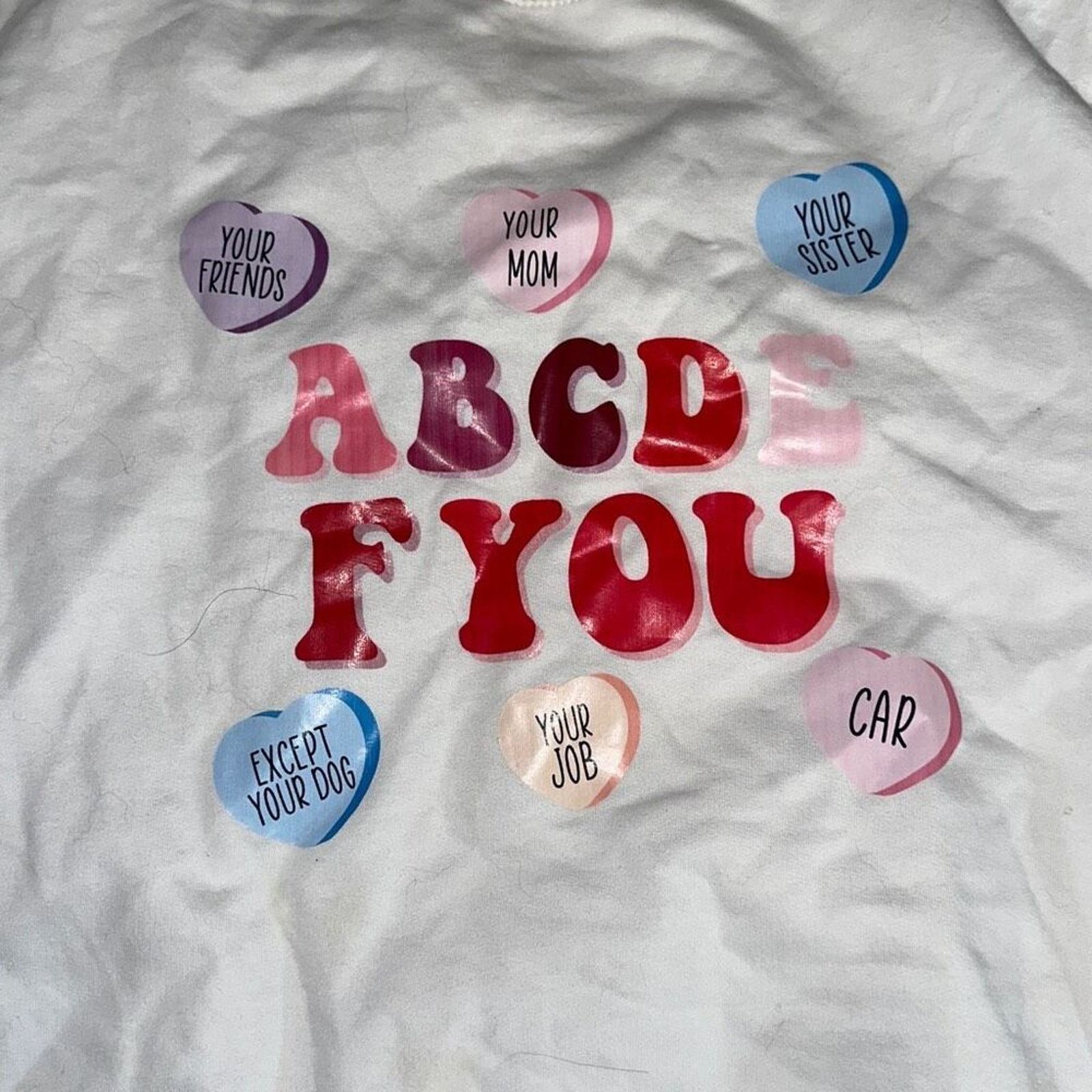 Other Etsy ABCDE FU Candy Heart Graphic Sweatshirt | Sz M Size M / US 6-8 / IT 42-44 - 2 Thumbnail
