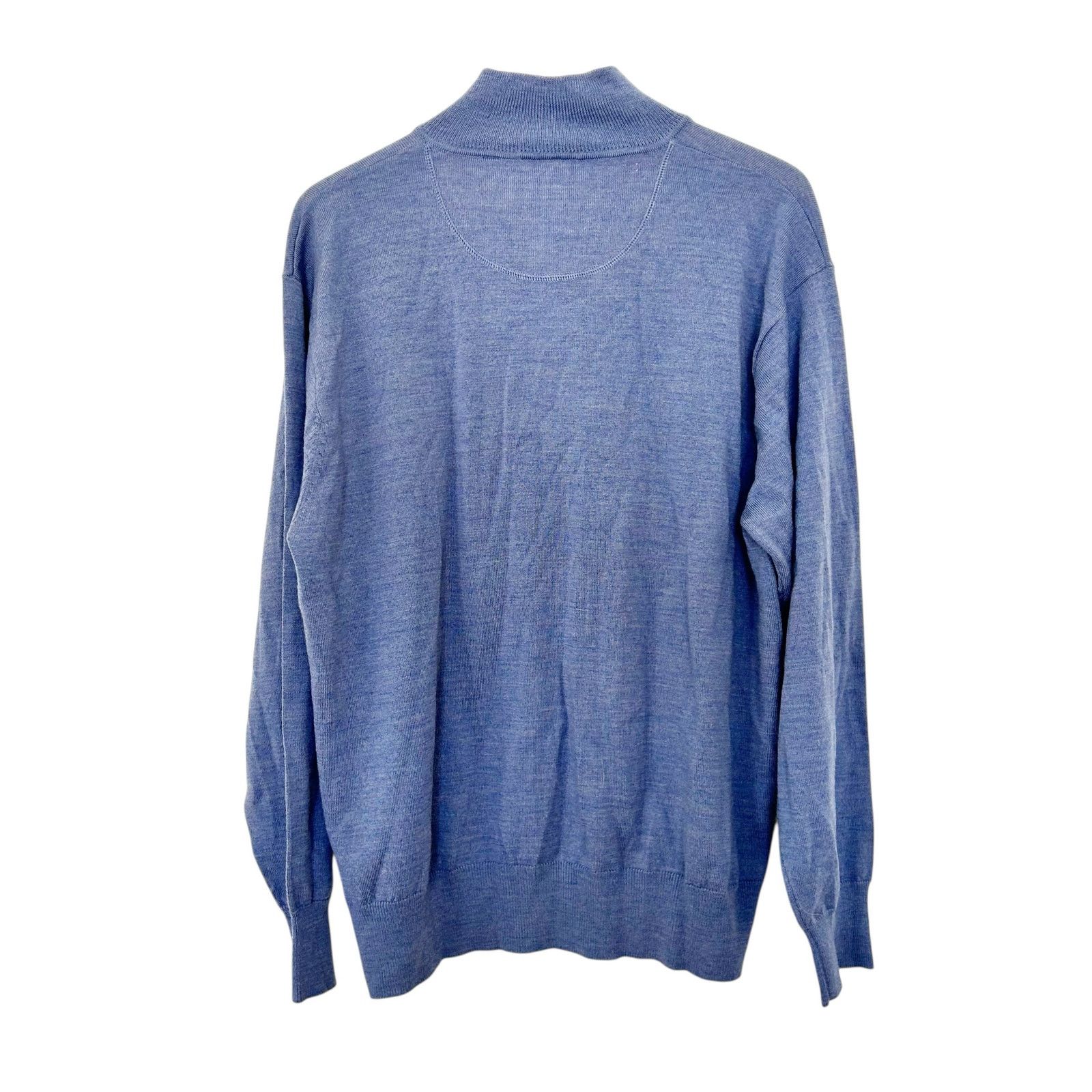 Orvis Orvis Blue 100% Merino Wool Quarter Zip Sweater Sz L Size US L / EU 52-54 / 3 - 4 Thumbnail
