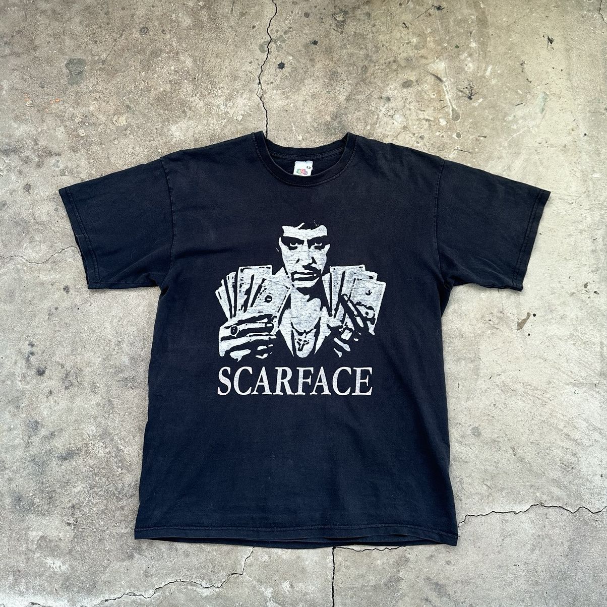 Band Tees Vintage 90s Scarface Tony Montana Face Bootleg T Shirt Size US M / EU 48-50 / 2 - 1 Thumbnail