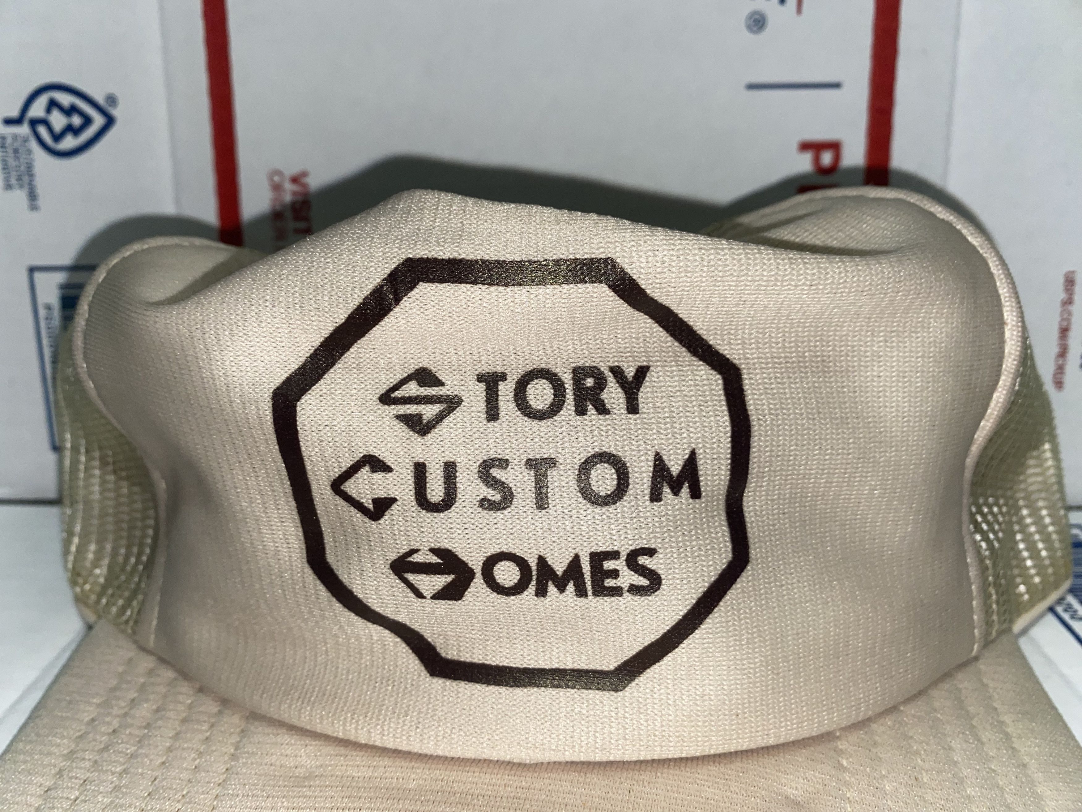 Vintage vtg Snapback Hat Trucker Cap Story Custom Homes Company Inc. Size ONE SIZE - 2 Thumbnail