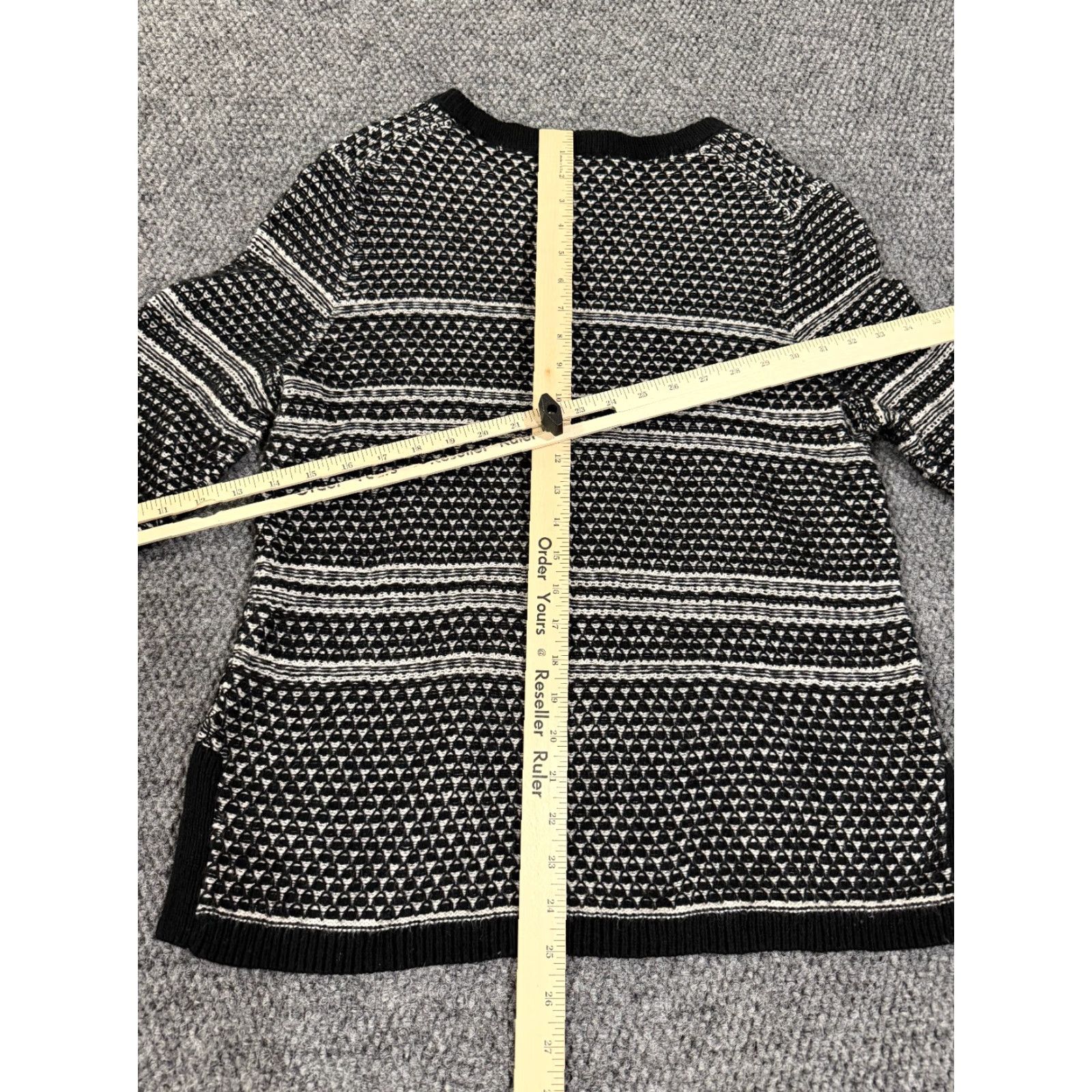 Madewell Madewell Knit Sweater Womens Large Black White Patterned Long Sleeve Casual Size L / US 10 / IT 46 - 7 Thumbnail