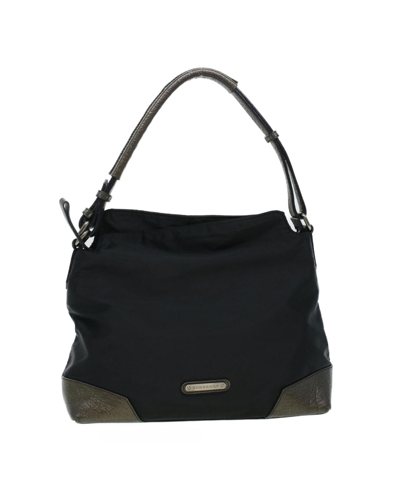 image of Elegant And Versatile Burberry Black Synthetic Bag - Good Condition, Women's