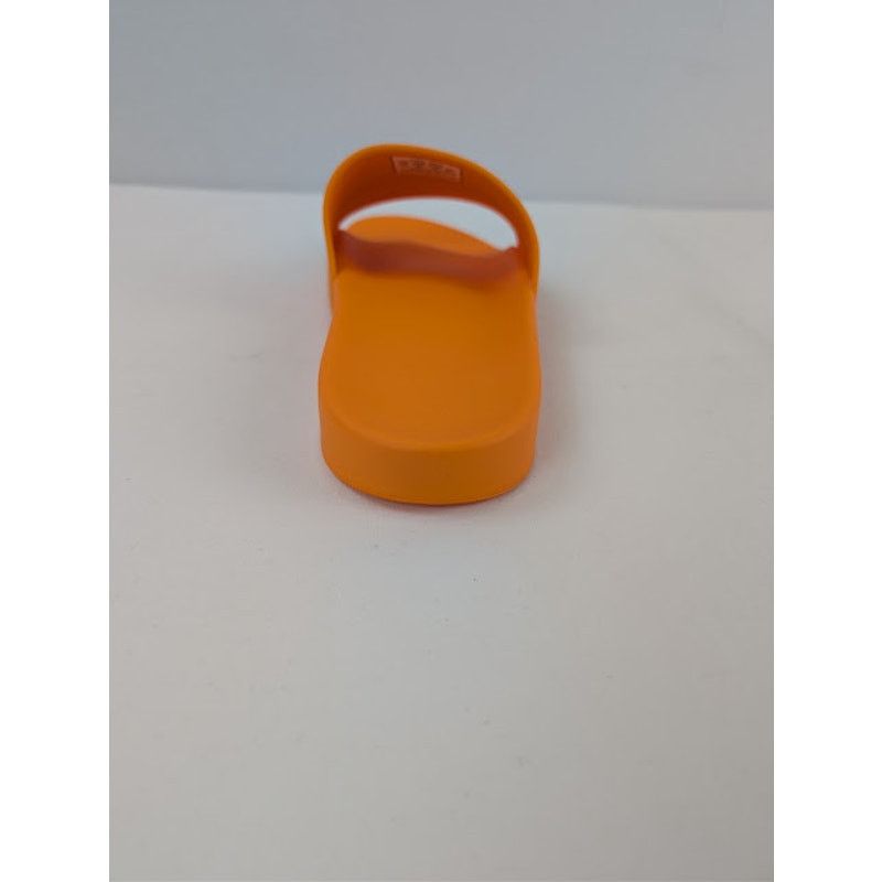 Balenciaga o1rshd1 Q:2 / Rubber Logo Pool Slide Sandals Orange / Black Size US 12 / EU 45 - 16 Thumbnail