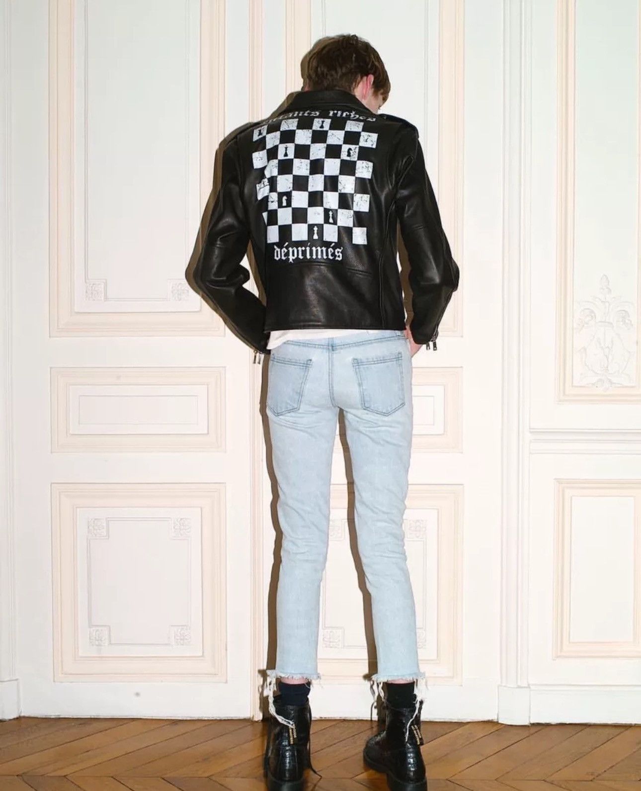 Enfants Riches Deprimes enfants riches deprimes 17ss checkerboard leather jacket Size US M / EU 48-50 / 2 - 8 Thumbnail