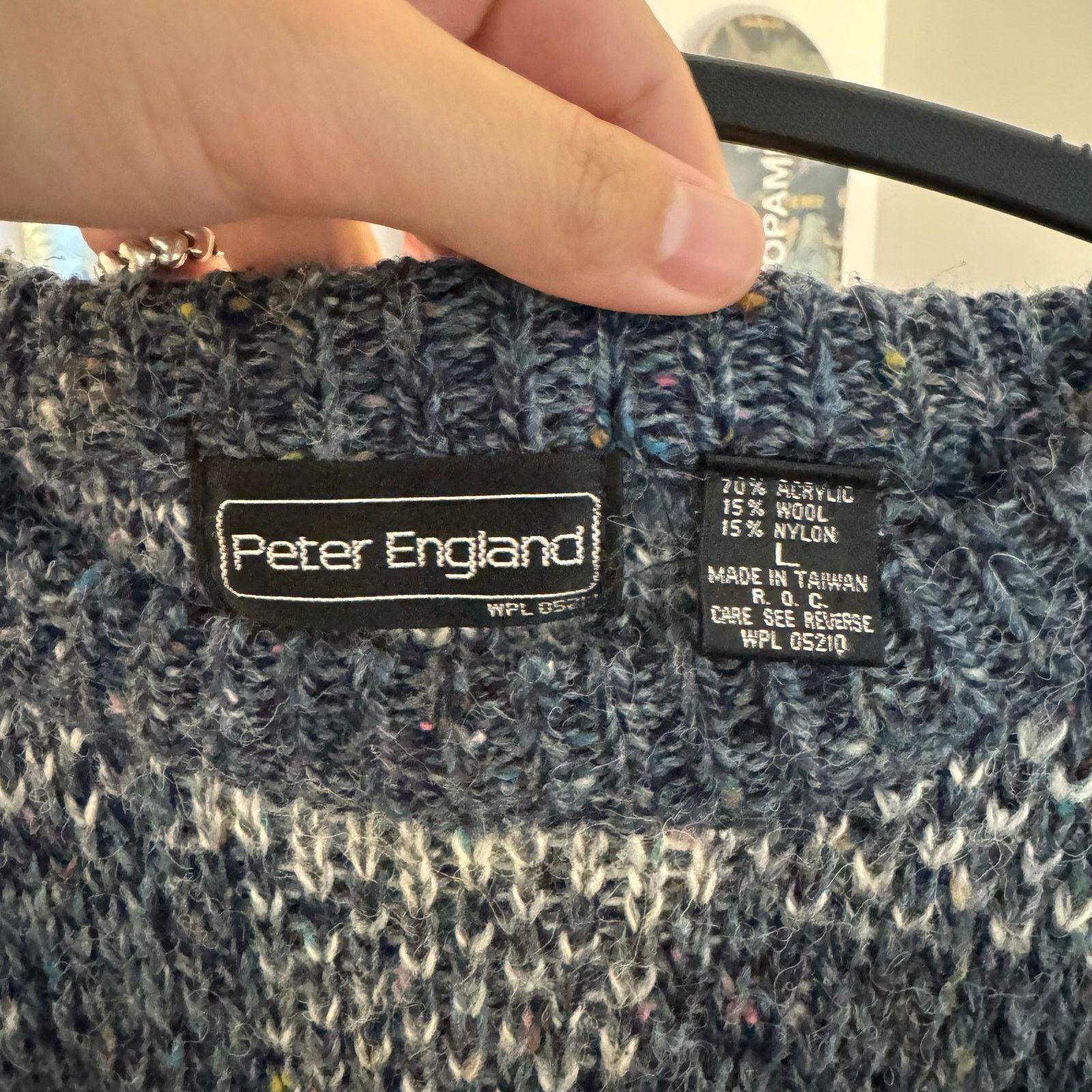 Vintage Vintage Peter England Plaid Blue White Size Large Size US L / EU 52-54 / 3 - 2 Thumbnail