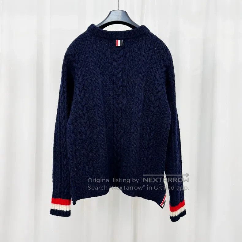 Thom Browne Thom Browne Wool Colorful Stripe Cable Knit Sweater Size US M / EU 48-50 / 2 - 1 Thumbnail