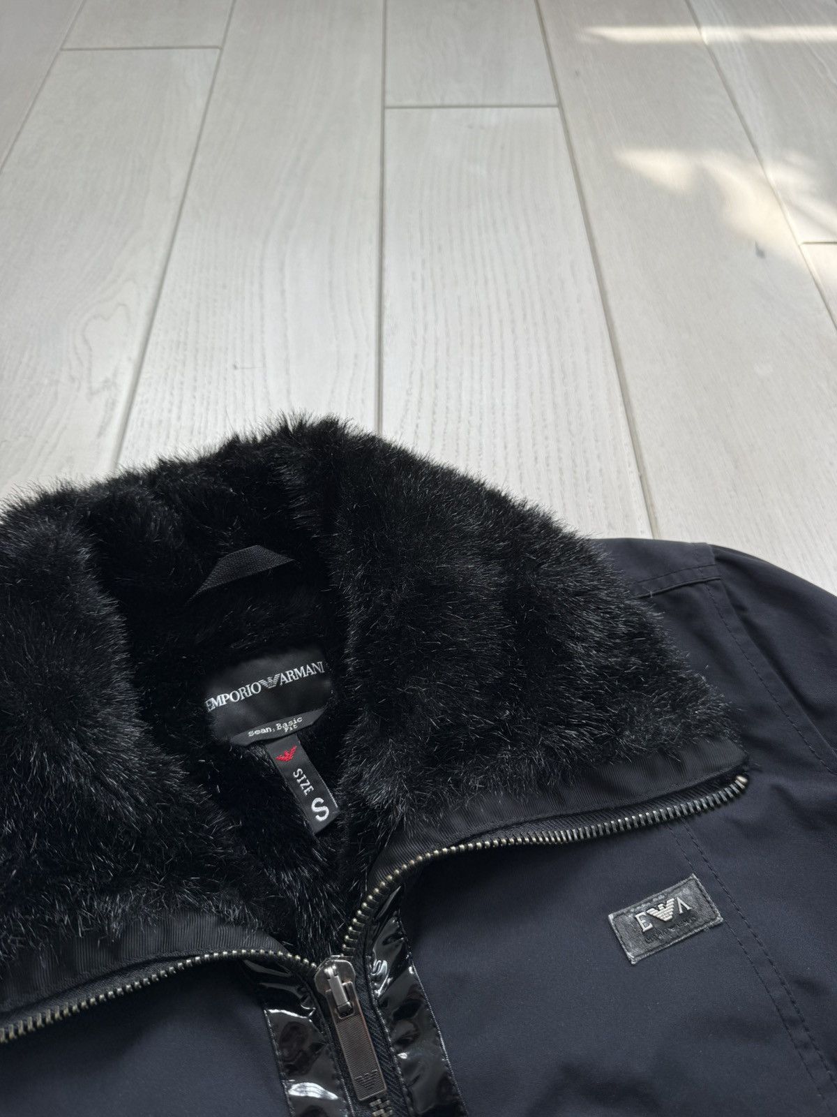 Emporio Armani × Vintage Vintage Emporio Armani Bomber Jacket sheraling fur Size US S / EU 44-46 / 1 - 2 Thumbnail