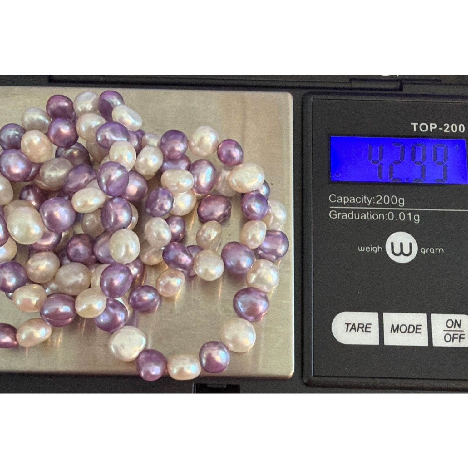 Other Vtg Lot of 4 Pearl Stretch Bracelets Lavender White Freshwat Size ONE SIZE - 4 Thumbnail