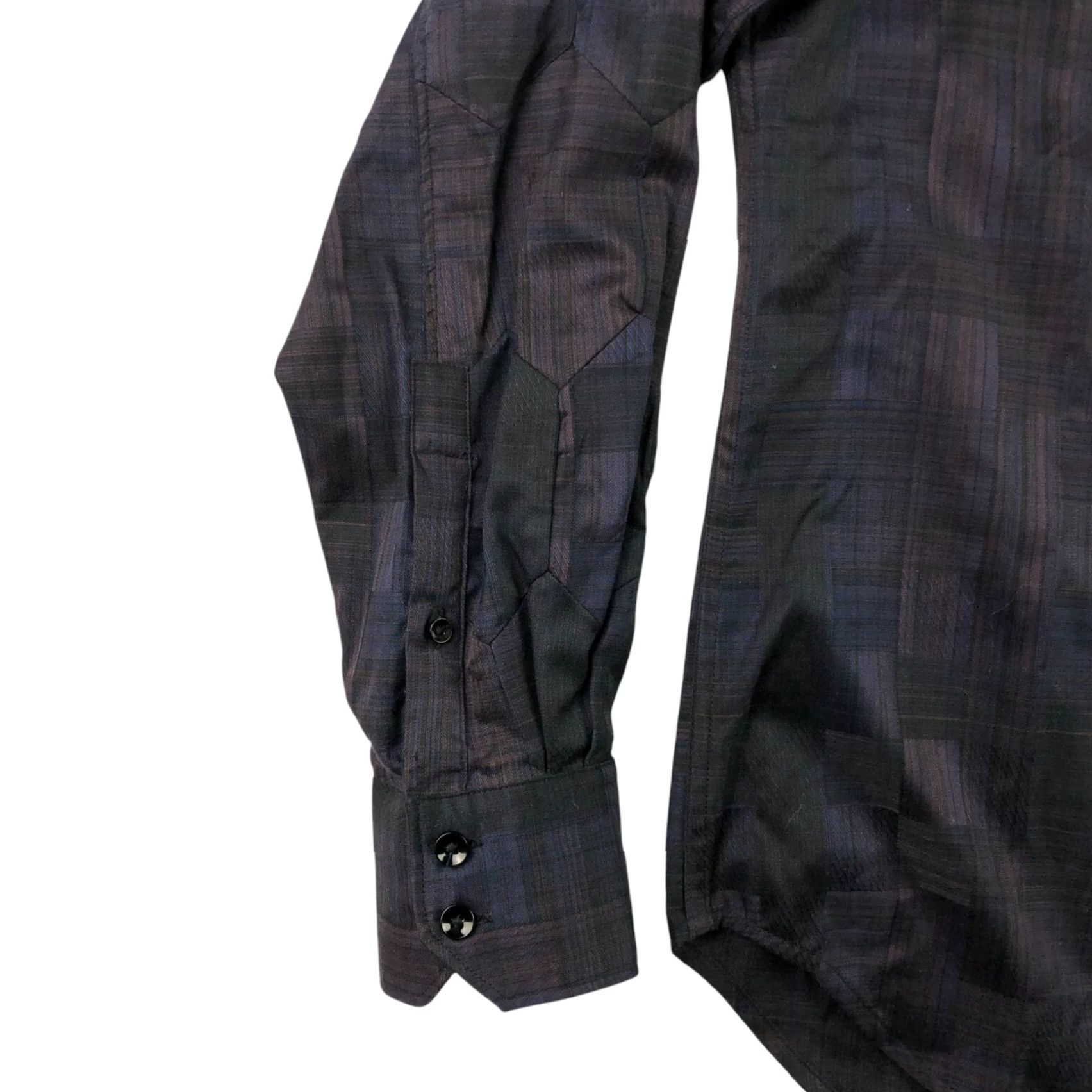 Robert Graham Robert Graham Button-Front Shirt Men Woven Pattern Flip Cuff Black Plum Small Size Size US S / EU 44-46 / 1 - 3 Thumbnail