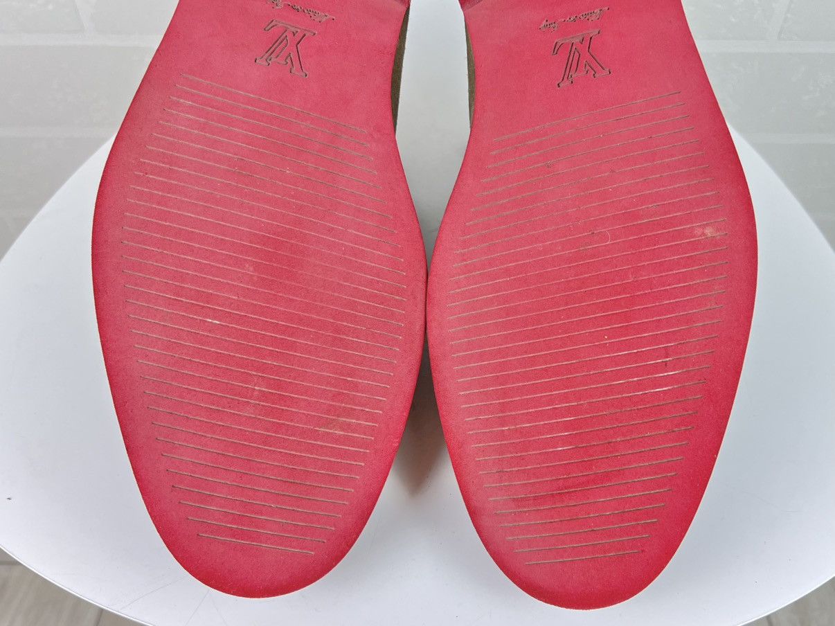 Louis Vuitton LOUIS VUITTON Derby Suede Shoes Lace Up LV Logo Beige Men's Size US 9.5 / EU 42-43 - 15 Thumbnail