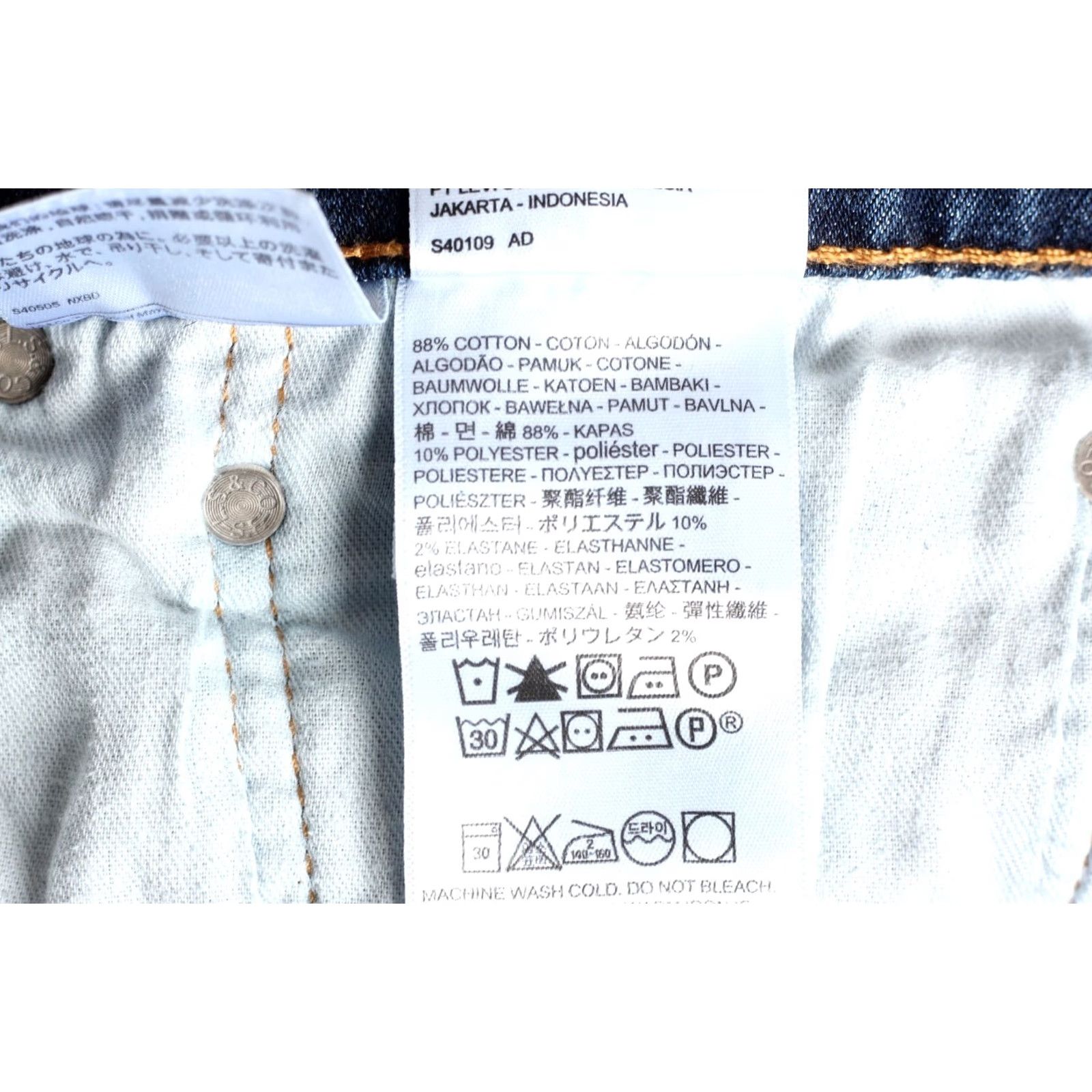 Levi's LEVI’S 502 Tapered Stretch Jeans Men 34 Regular Blue M Code 5-Pocket Design Rise Mid Inseam 27 Size US 34 / EU 50 - 7 Thumbnail