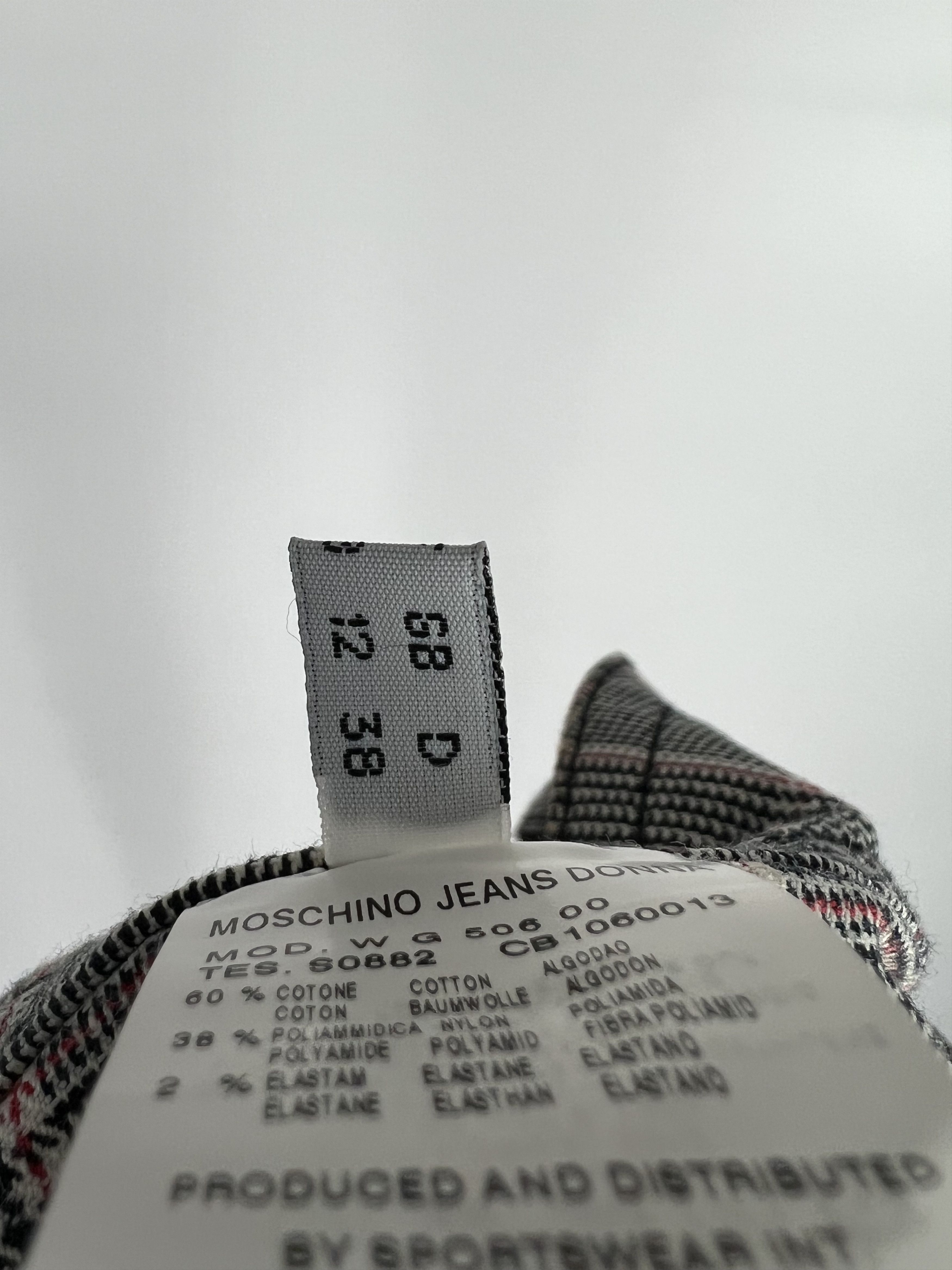Moschino × Vintage Rare VTG Moschino Jeans Donna Check Mini Skirt US8 IT42 Size 28" / US 6 / IT 42 - 14 Thumbnail