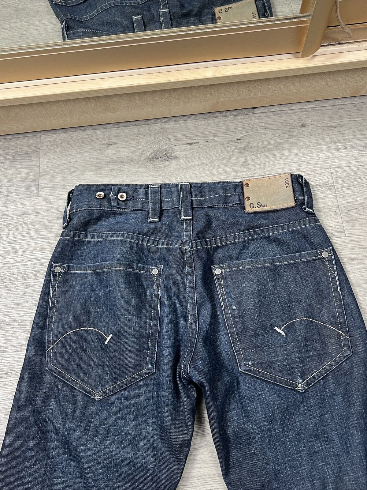 G-Star Vtg G-Star Raw Jeans Dark Wash Blue Loose Straight Denim Y2K Size US 30 / EU 46 - 5 Thumbnail