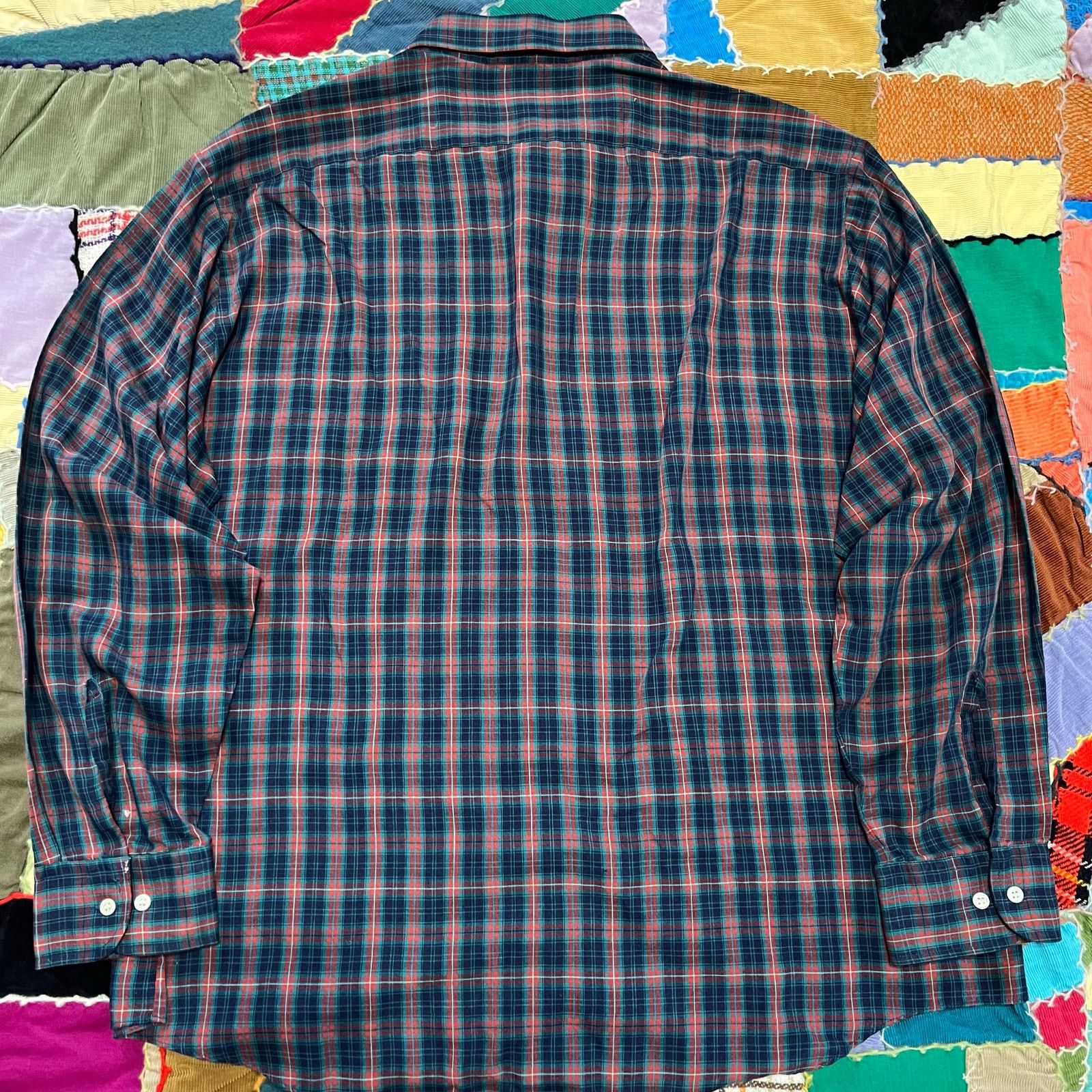 Towncraft Vintage Towncraft Red/Navy/Green Button Up Long Sleeve Shirt Size US XL / EU 56 / 4 - 2 Thumbnail