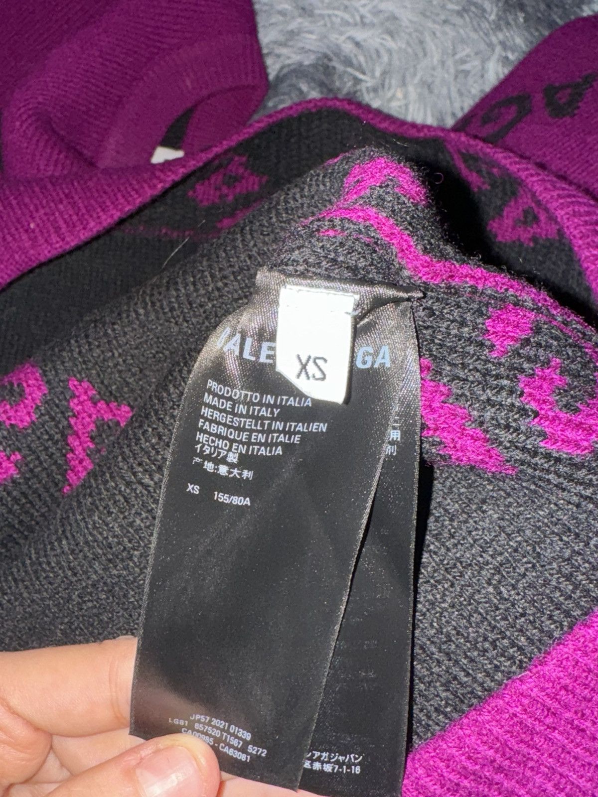 Balenciaga Balenciaga logo purple knit Size US XS / EU 42 / 0 - 6 Thumbnail