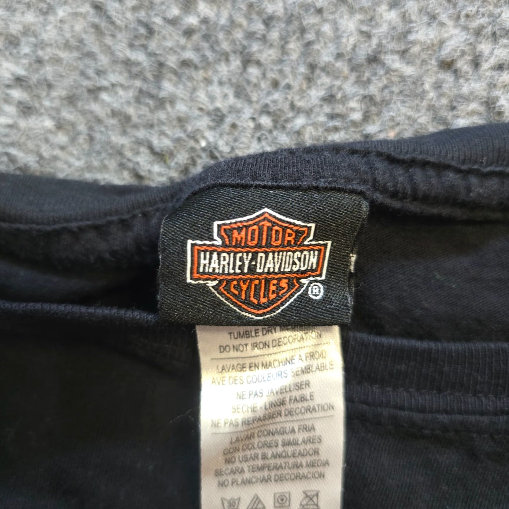 Harley Davidson Harley-Davidson Shirt Womens Large Black Logo Long Sleeve T-Shirt Casual Biker Motorcycle Knit Cotton Blend Cotton Size L / US 10 / IT 46 - 4 Thumbnail