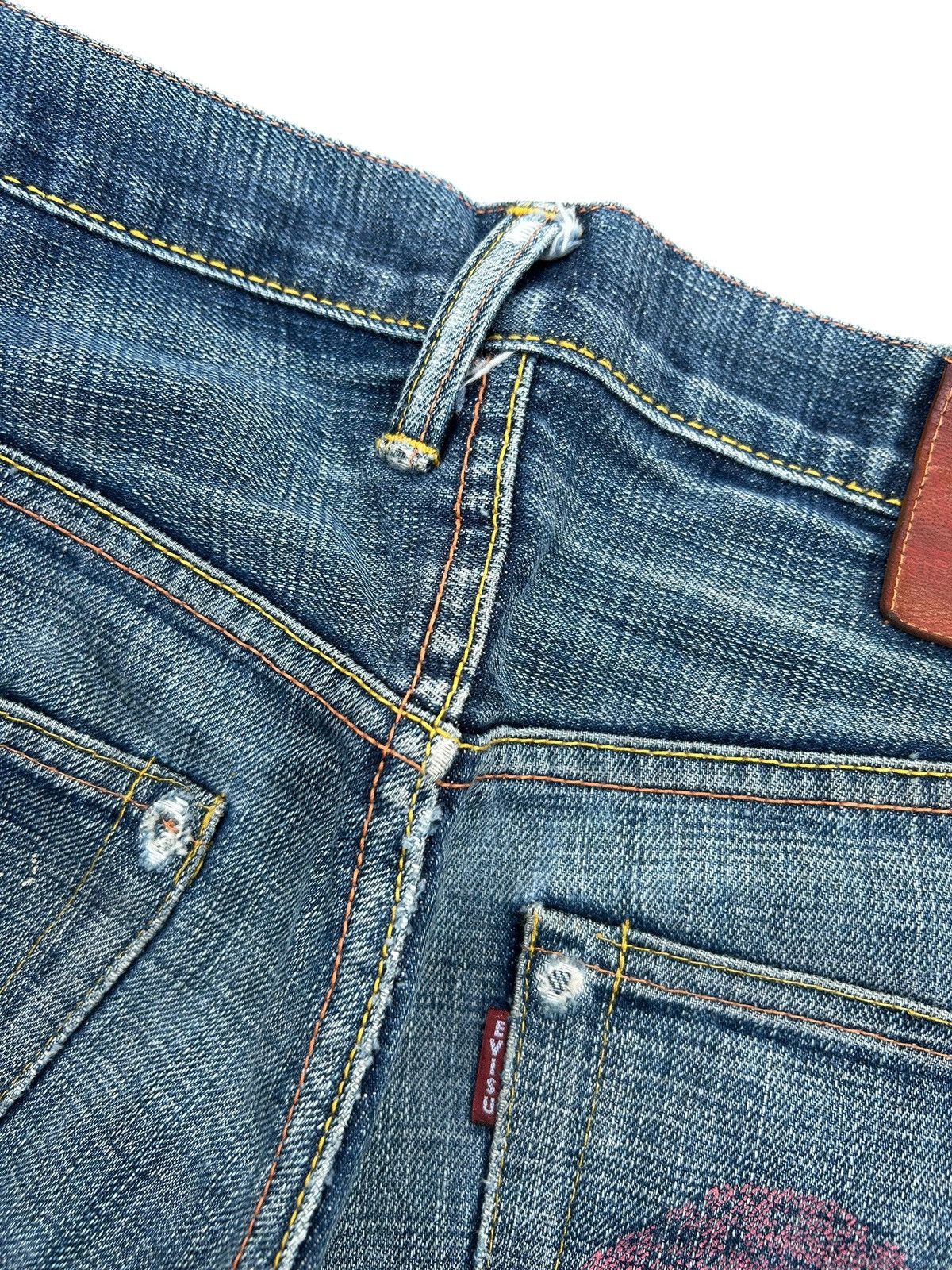 Kapital Thrashed Vintage Evisu Selvedge Denim Jeans Size US 32 / EU 48 - 16 Thumbnail