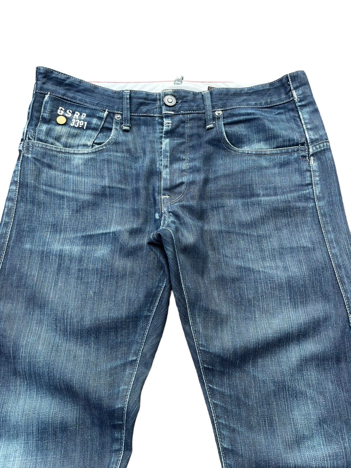 G-Star × Hypebeast Vintage G Star Raw 3301 Blade Navy Washed Buttonfly Jeans Size US 32 / EU 48 - 3 Thumbnail