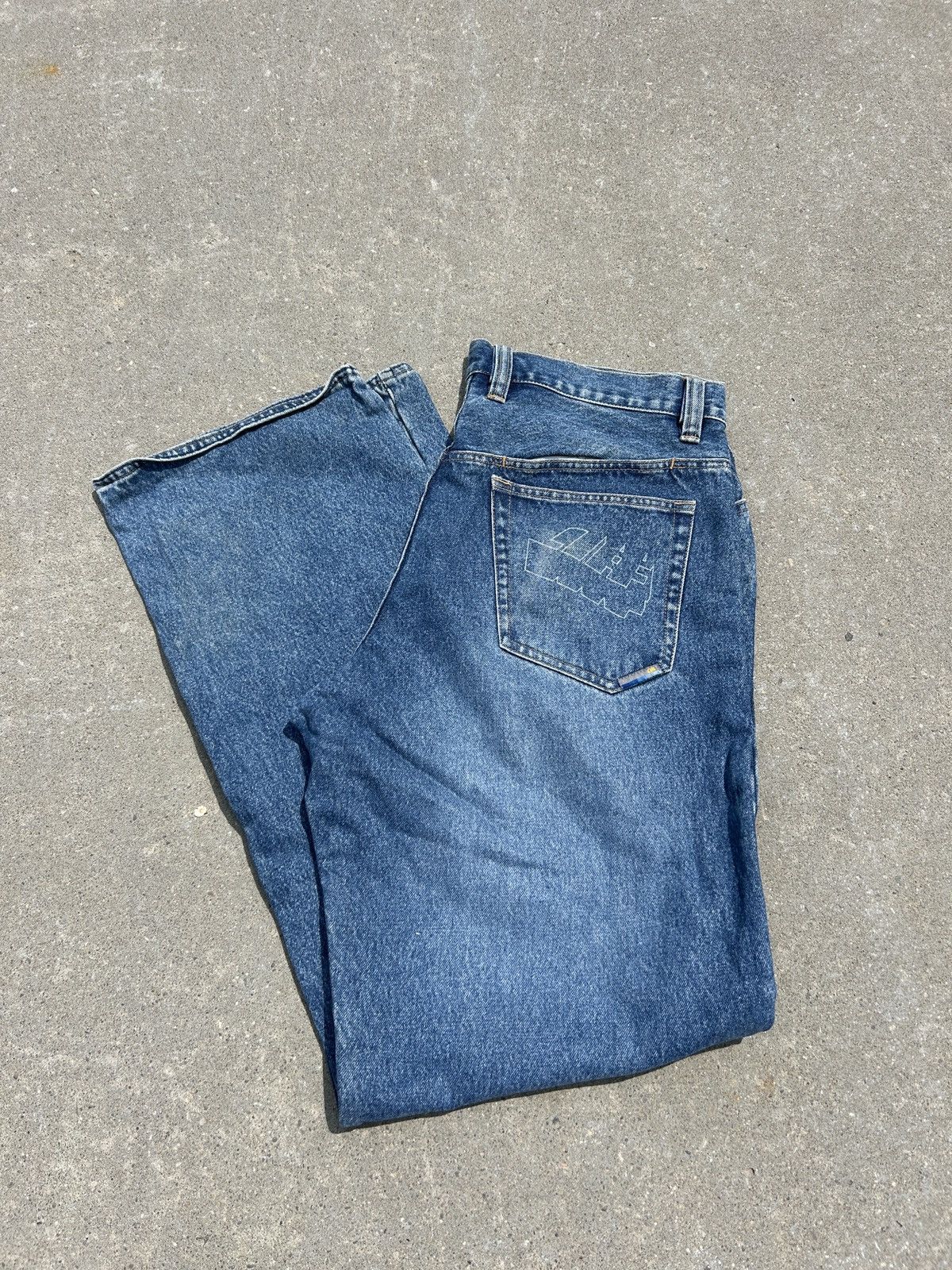 Vintage alphanumeric denim blue jeans 34 / 34 skate Y2K 2000