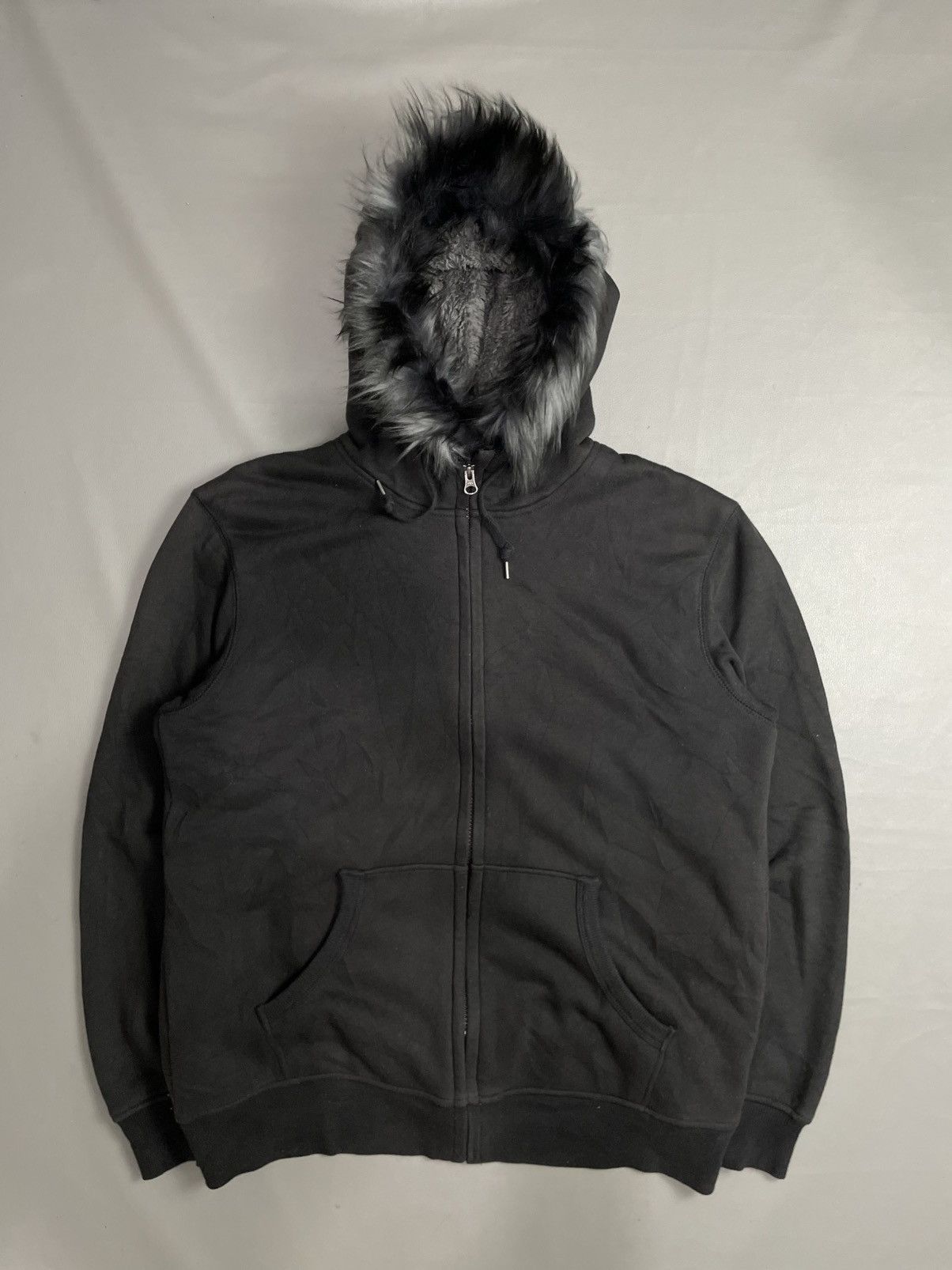 If Six Was Nine Unqlo Zipper Fur Hoodie fleece LGB IfSixWasNine style black Size US XL / EU 56 / 4 - 1 Thumbnail