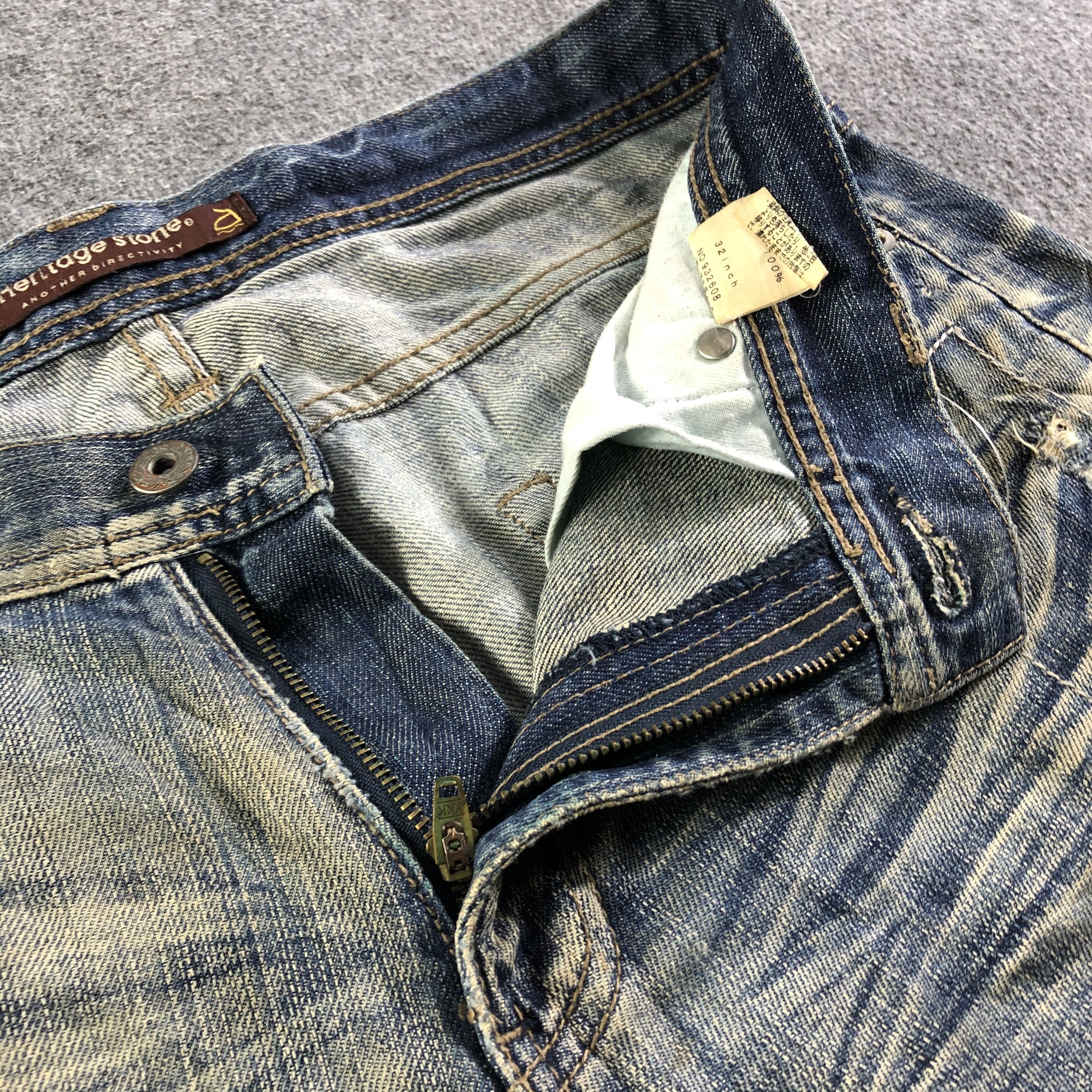 Japanese Brand Vintage Heritage Stone Jeans-J3861 Size US 34 / EU 50 - 7 Thumbnail