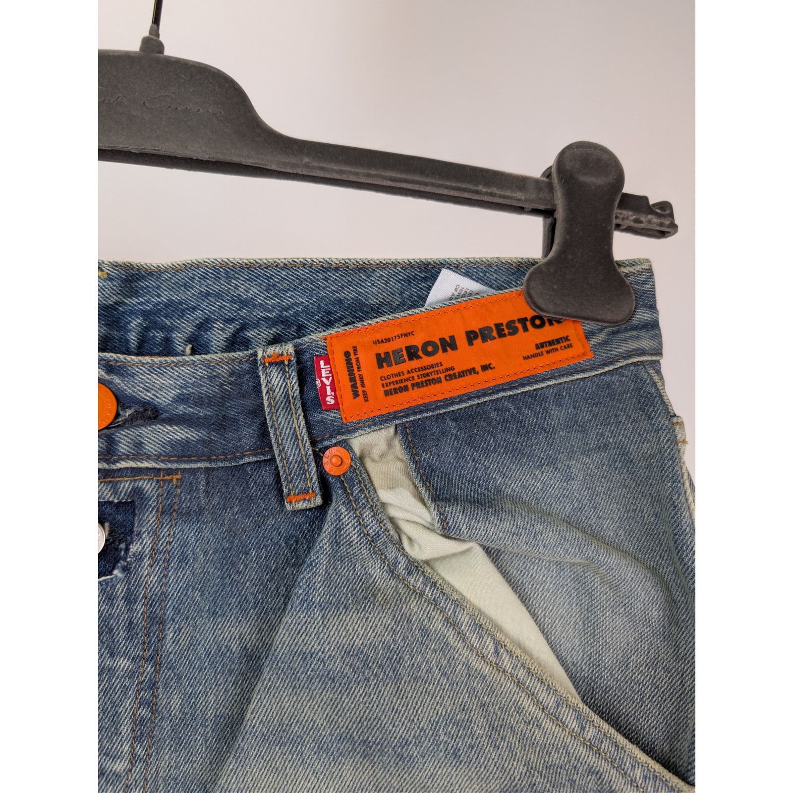 Heron Preston o1rshd1 Levi's 501 Vintage Wash Denim Jeans in Blue Size US 28 / EU 44 - 8 Thumbnail