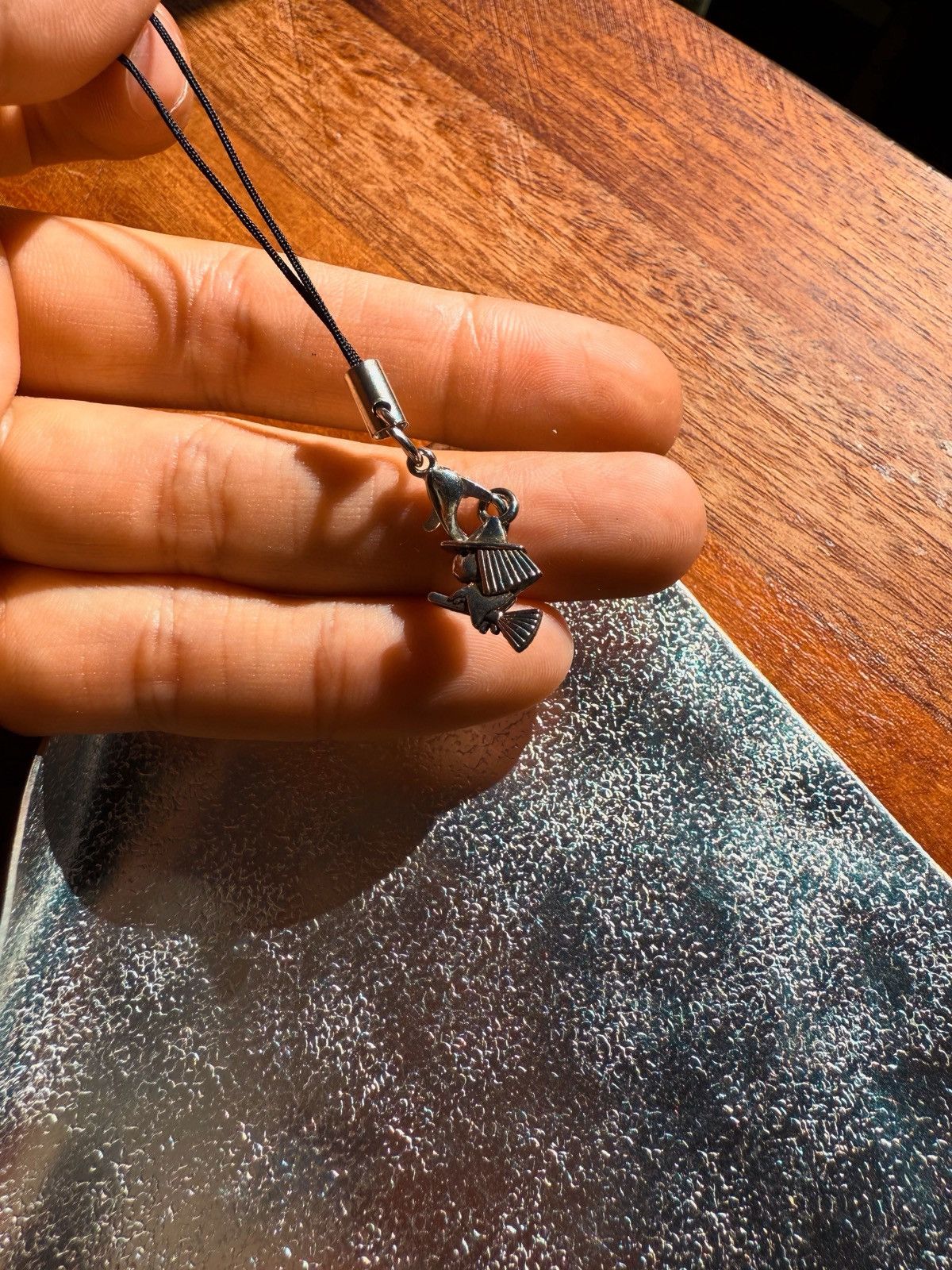 Other Mini Witch-on-Broomstick Phone Charm – Spooky Silver Size ONE SIZE - 2 Thumbnail