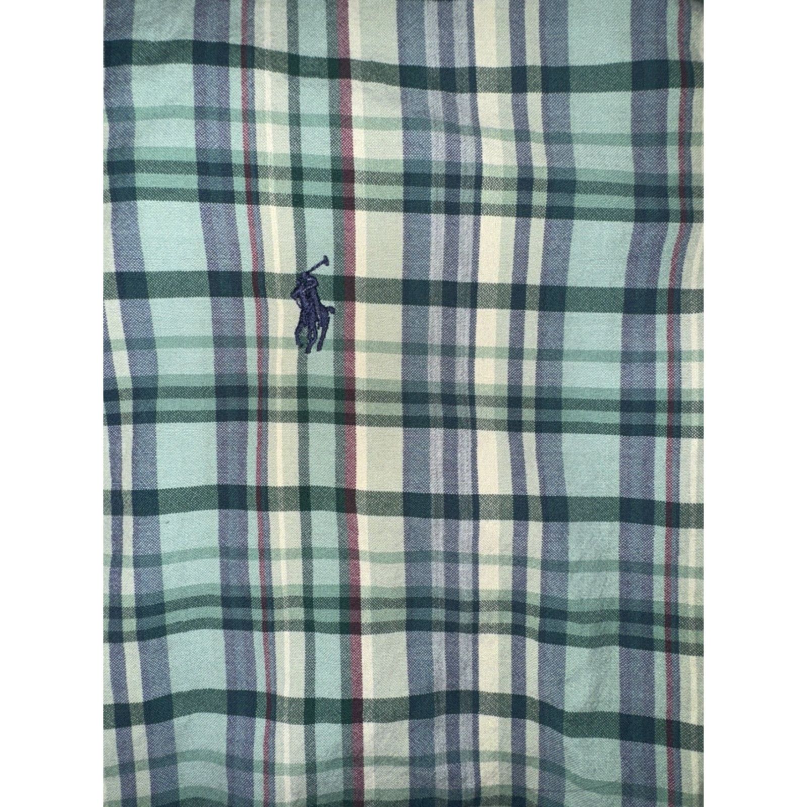 Polo Ralph Lauren VINTAGE Polo Ralph Lauren Blake Plaid Short Sleeve Shirt Men M Green 100% Cotton 23x29 Size US M / EU 48-50 / 2 - 2 Thumbnail