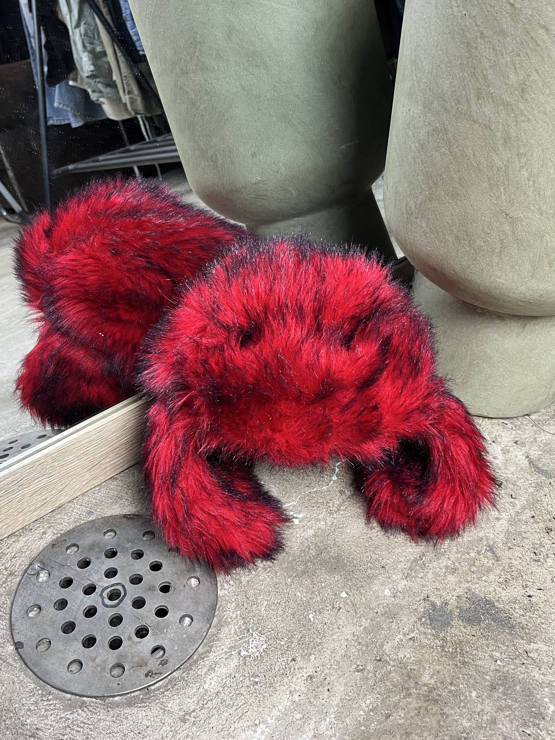 Other RED FAUX FUR TRAPPER HAT - № 4518 Size ONE SIZE - 4 Thumbnail