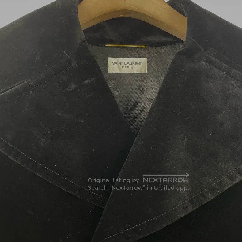 Saint Laurent Paris Saint Laurent Paris Black Velvet Waterfall Button Fur Coat Size US M / EU 48-50 / 2 - 5 Thumbnail