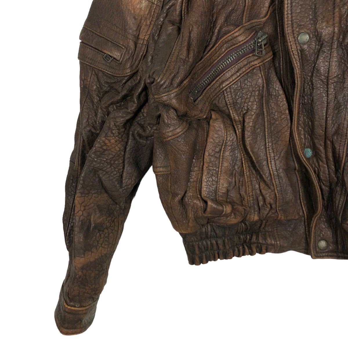 Aero Leathers 🔥VINTAGE BIKER LEATHER JACKET ROADMASTER RARE LINING DESIGN Size US L / EU 52-54 / 3 - 7 Thumbnail