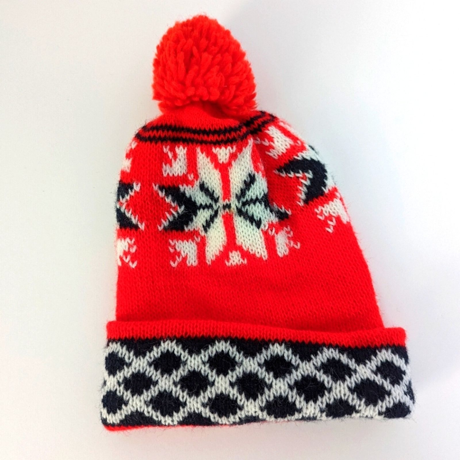 Vintage Vintage Snowflake Pom Hat Size ONE SIZE - 1 Thumbnail