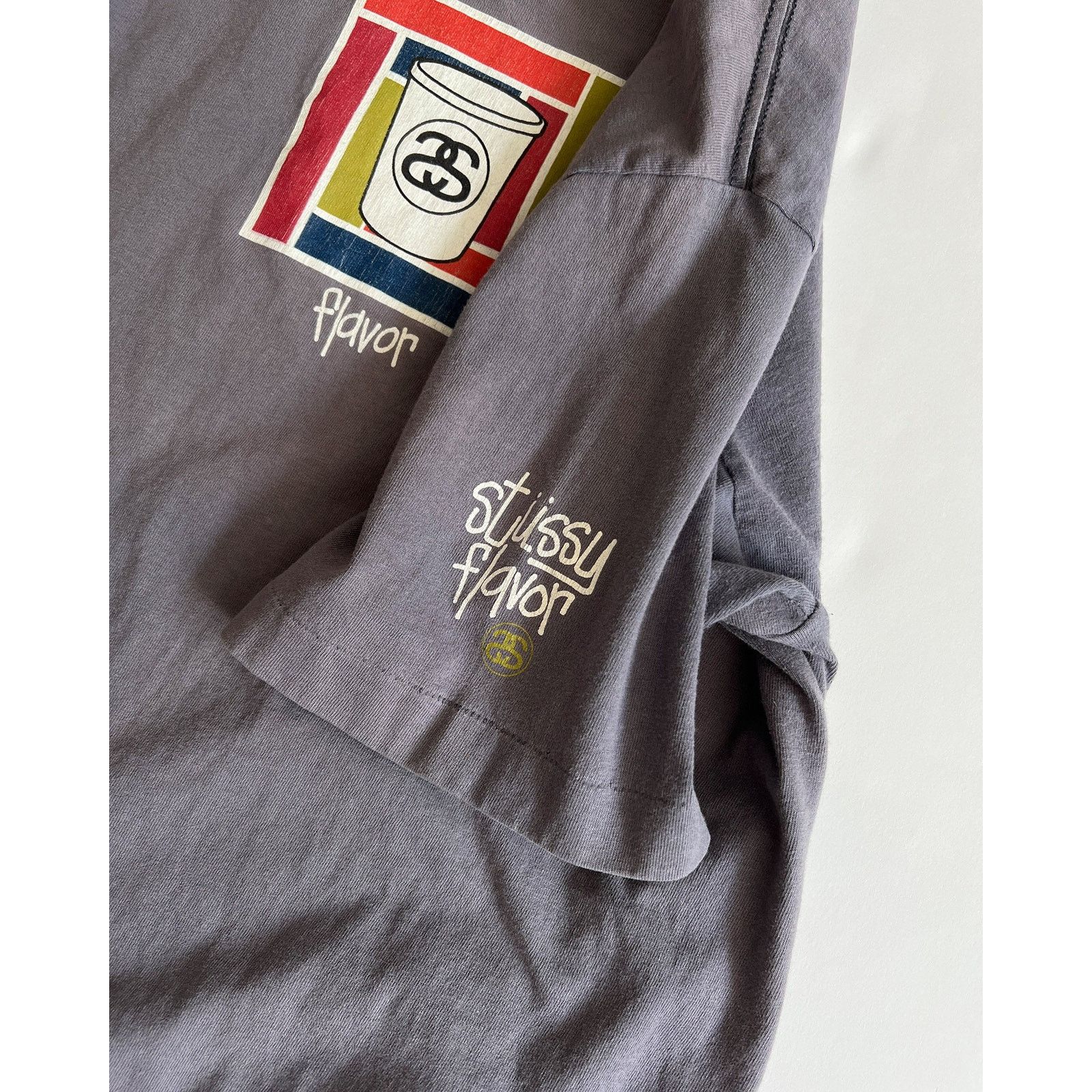 Stussy 1990s Stüssy Purple "Flavor" T-Shirt Size US L / EU 52-54 / 3 - 4 Thumbnail